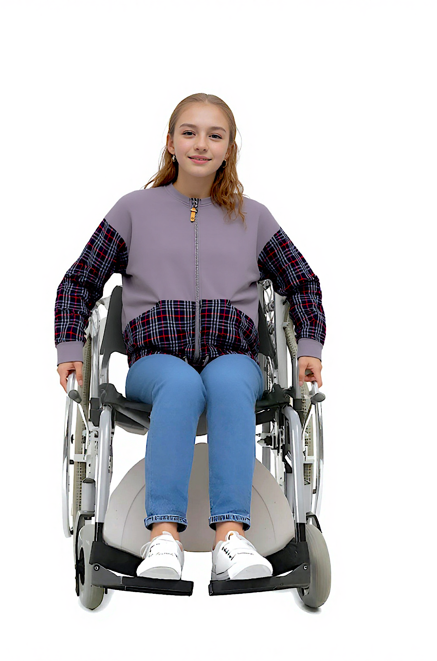 Adaptive Kids Sweatshirt: Magnetic Zipper, Easy-Undressing Sleeves
