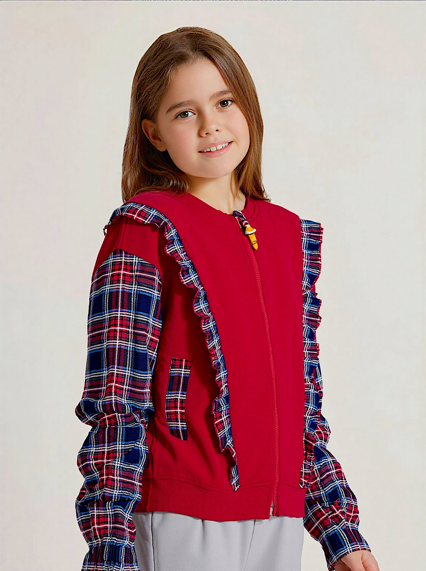 Adaptive Kids Sweatshirt, with Pockets, Magnetic Zipper & Easy-Undressing Sleeves