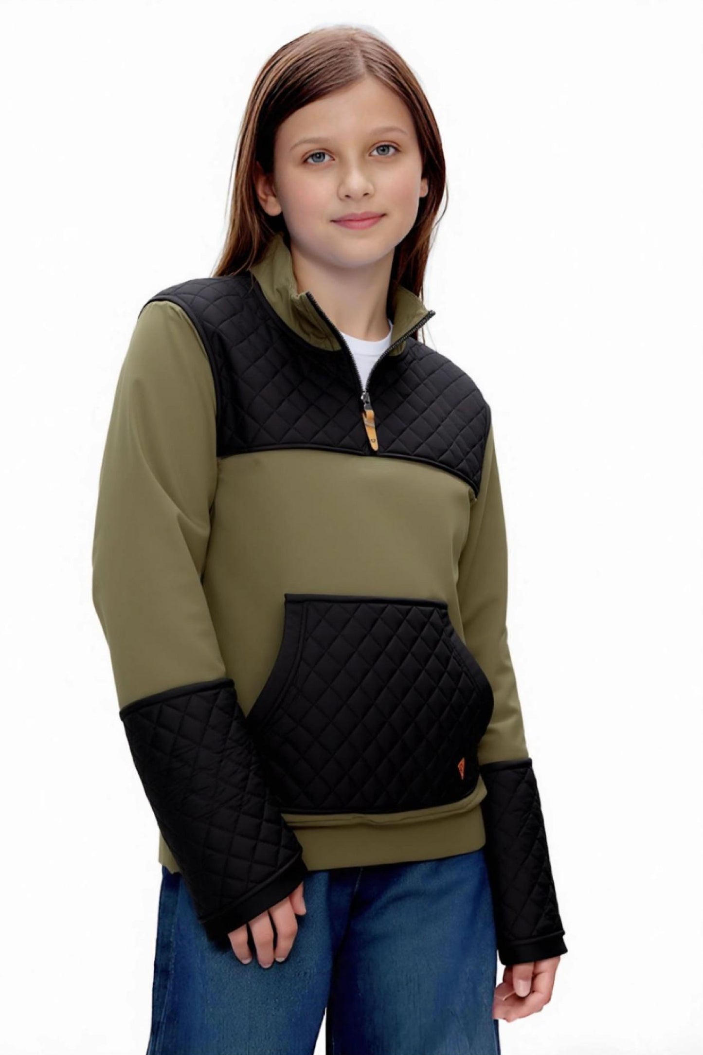 Adaptive Kids Unisex Sweatshirt: Front Zipper and Easy-Undressing Sleeves