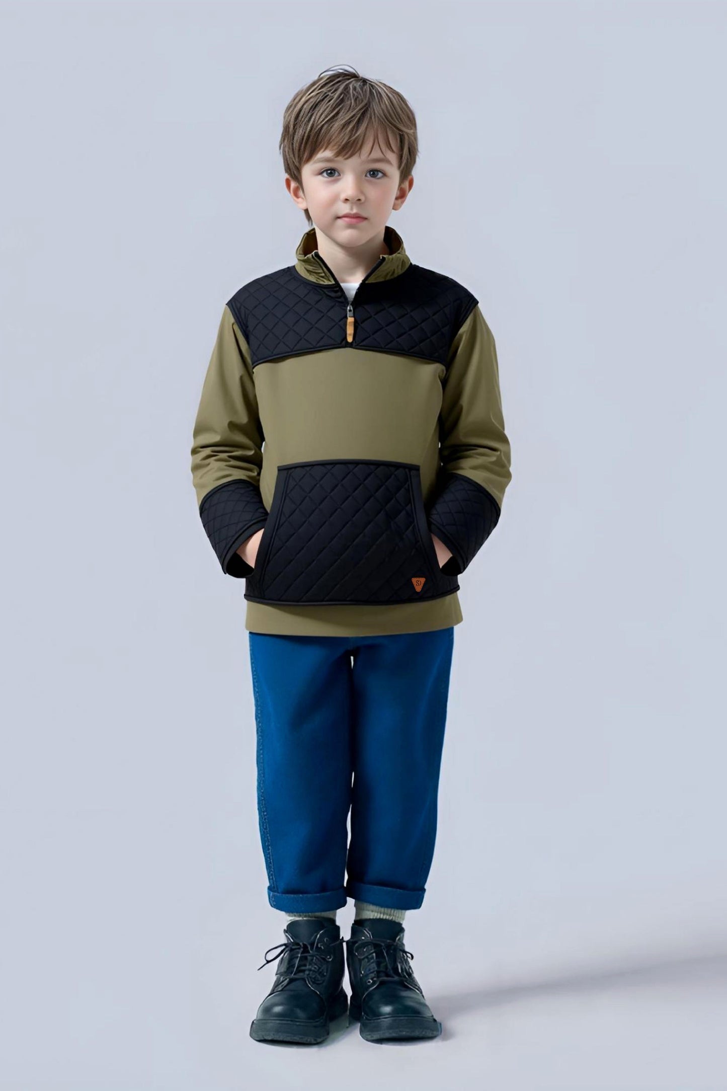 Adaptive Kids Unisex Sweatshirt: Front Zipper and Easy-Undressing Sleeves