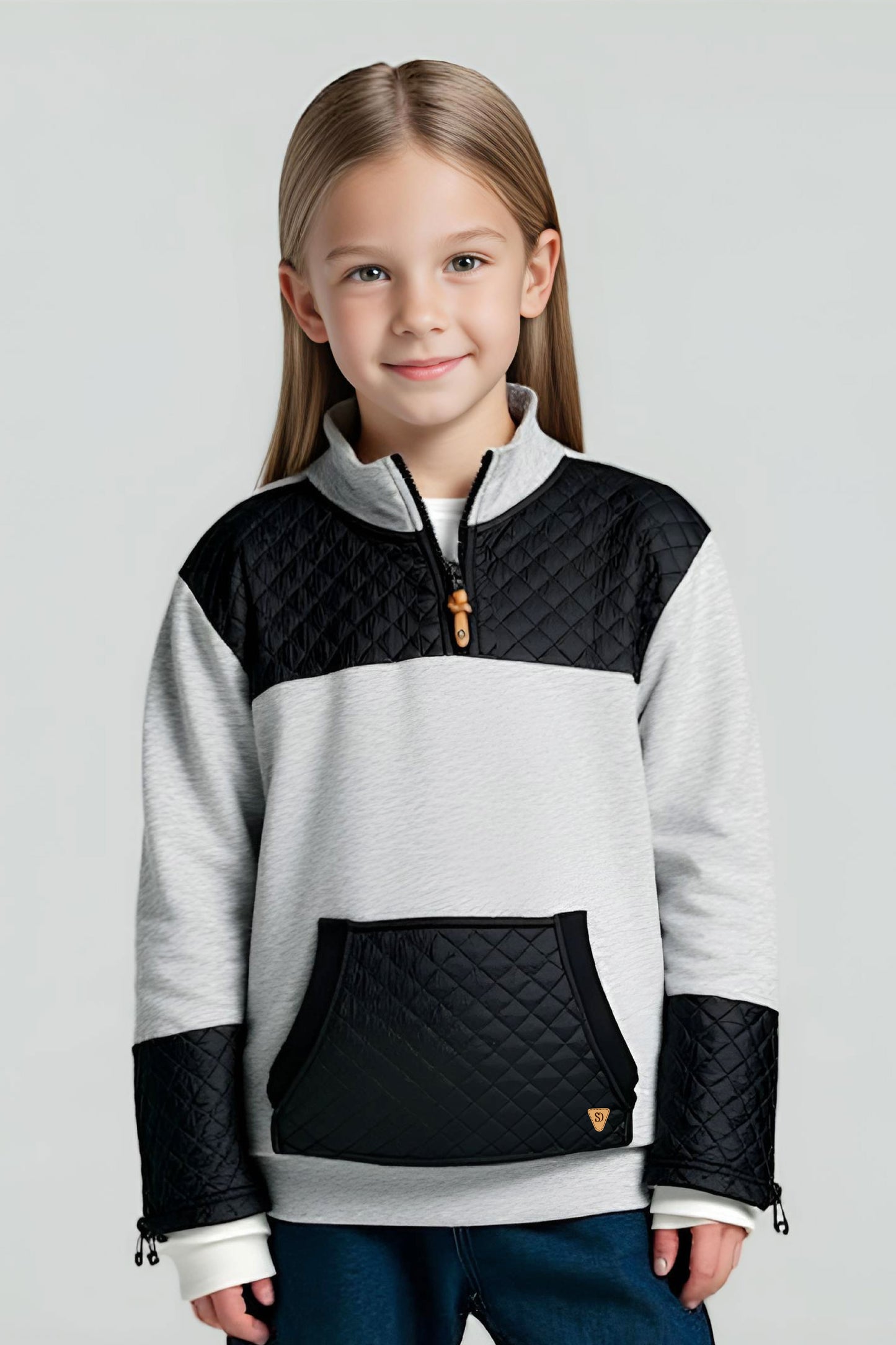 Adaptive Kids Unisex Sweatshirt: Front Zipper and Easy-Undressing Sleeves