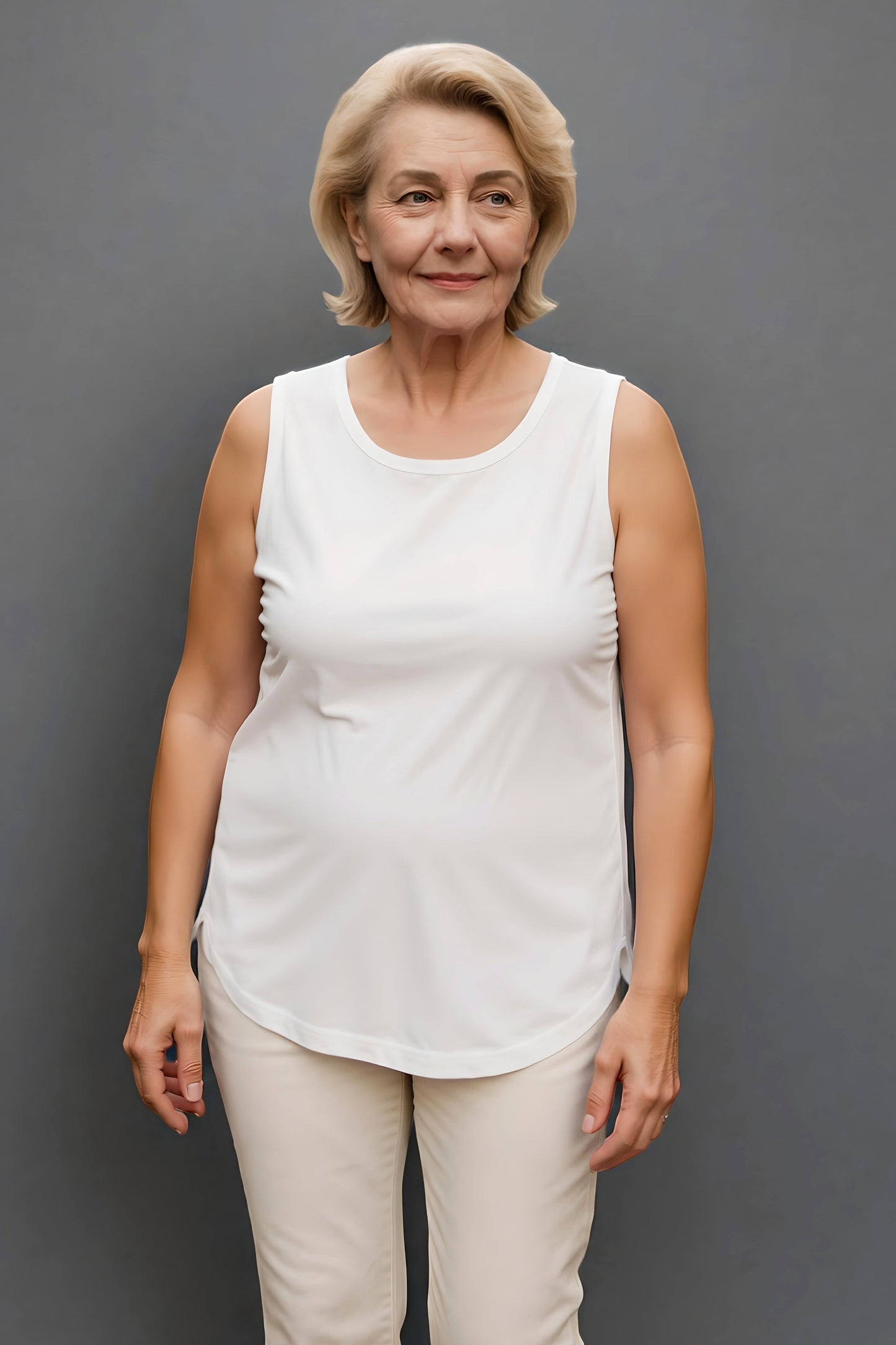 Women's Adaptive Clothing: Versatile Comfort Tank Tops, with Functional Back Flip-Flap, For Easy Undressing