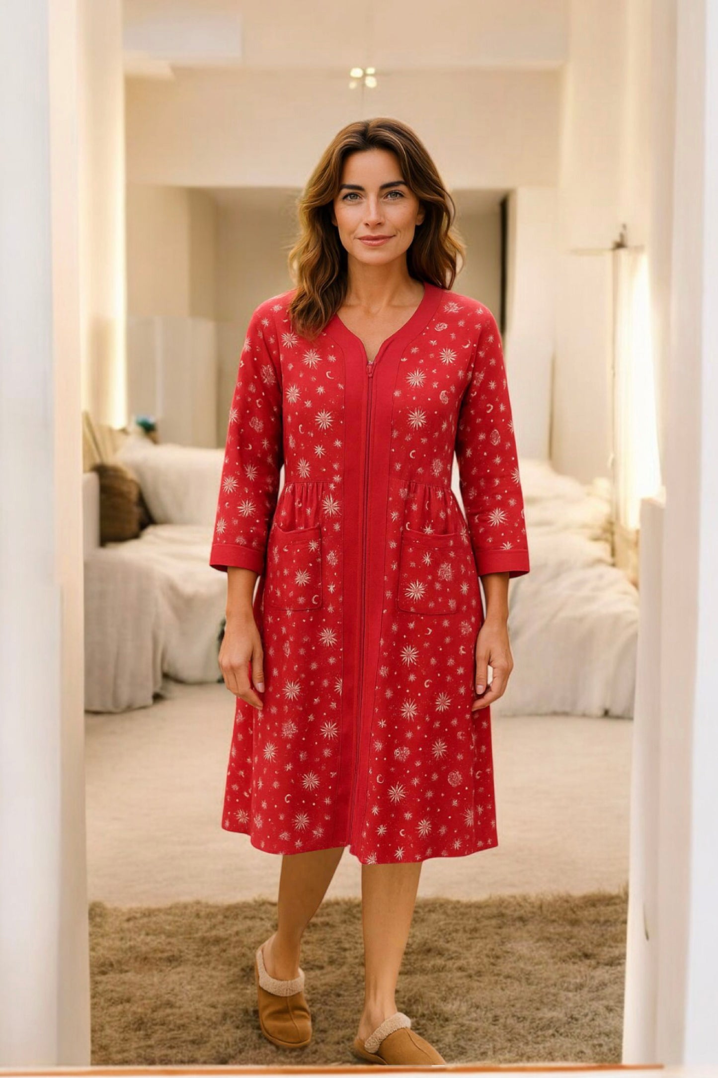 Adaptive Women's Dress Pyjamas: with Long Sleeve, Stylish, Practical,
and Perfect for Peaceful Nights, Ideal for Adaptive or Medical Needs