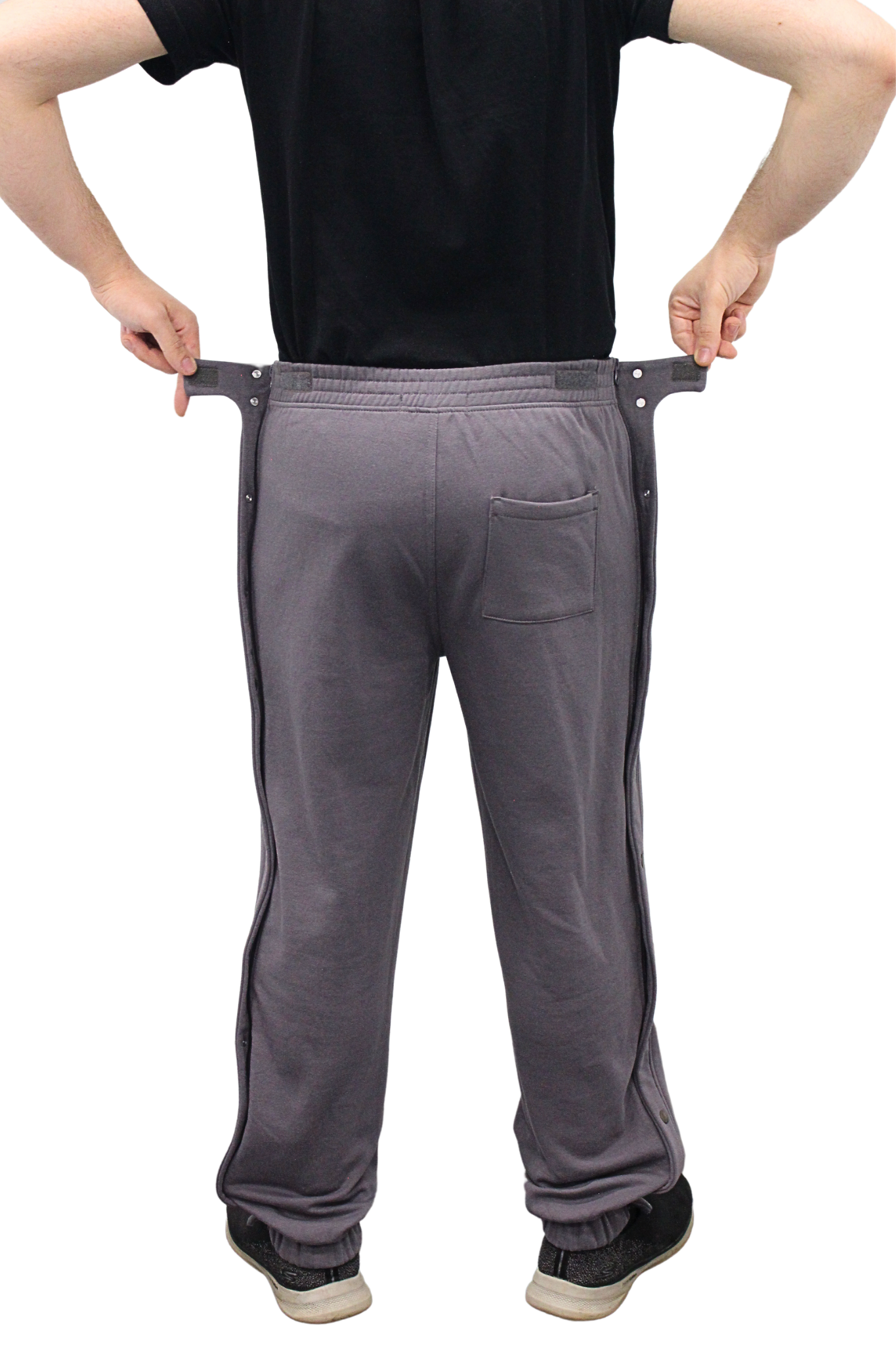 Adaptive Kids Jogger Sweatpants, Adjustable Elastic waist, Full Side Zipper for Easy Undressing