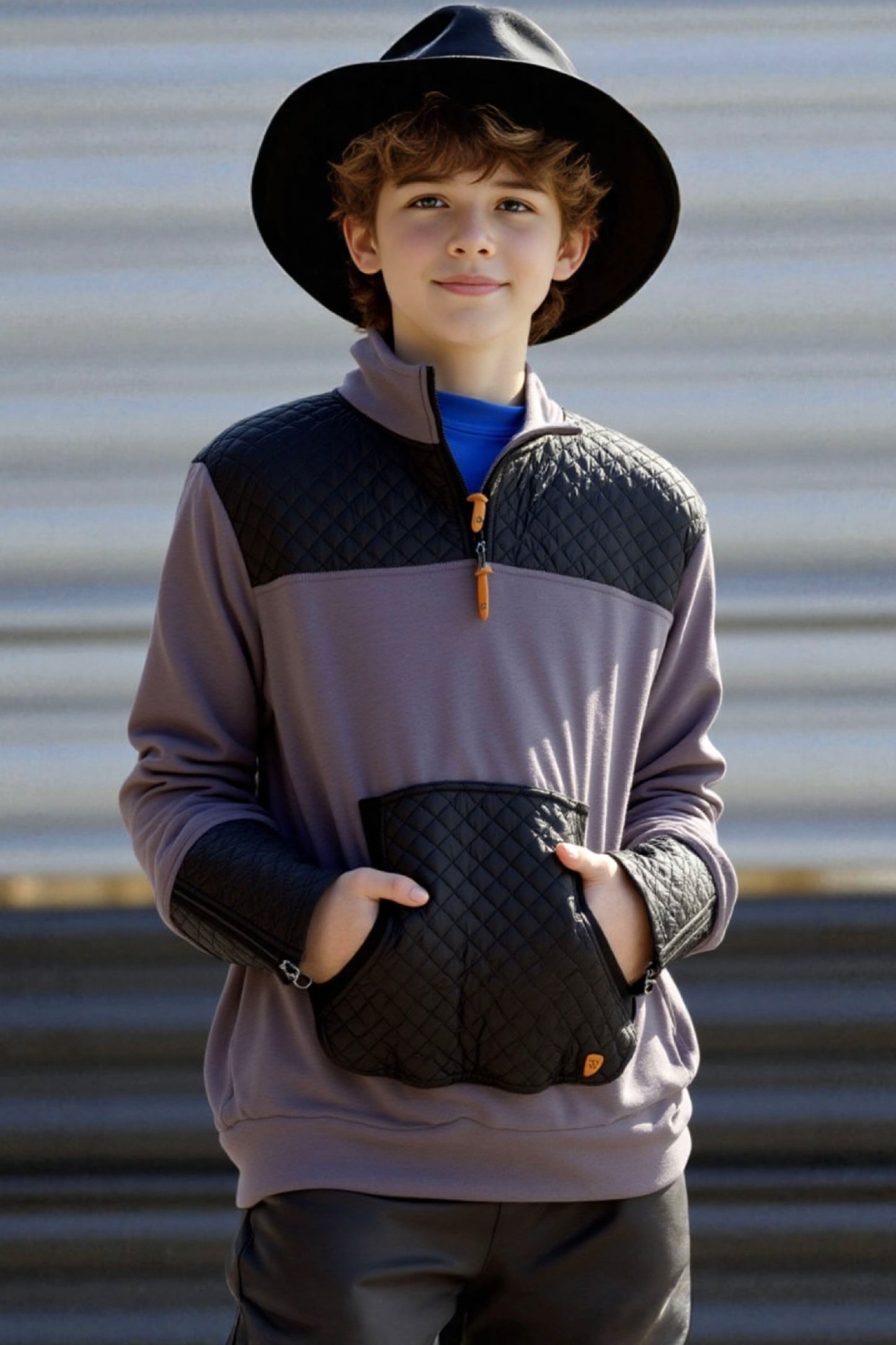 Adaptive Kids Unisex Sweatshirt: Front Zipper and Easy-Undressing Sleeves