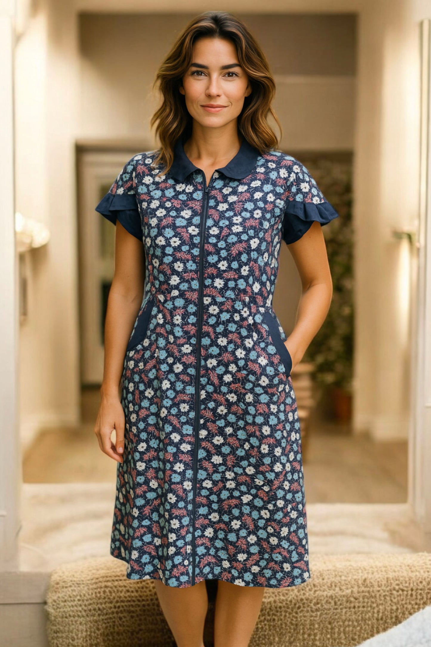 Adaptive Women's Dress Pyjamas: with Short Sleeve, Knee length, Practical,
and Perfect for Peaceful Nights, Ideal for Adaptive or Medical Needs
