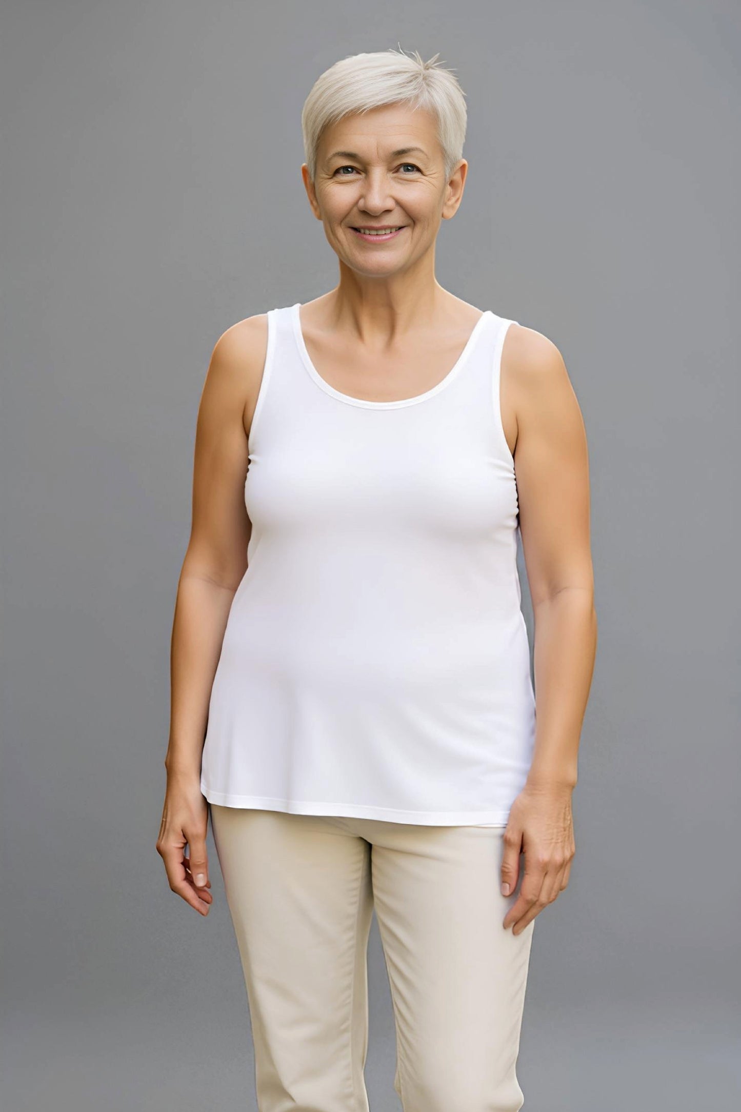 Women's Adaptive Clothing: Versatile Comfort Tank Tops, with Functional Back Flip-Flap, For Easy Undressing