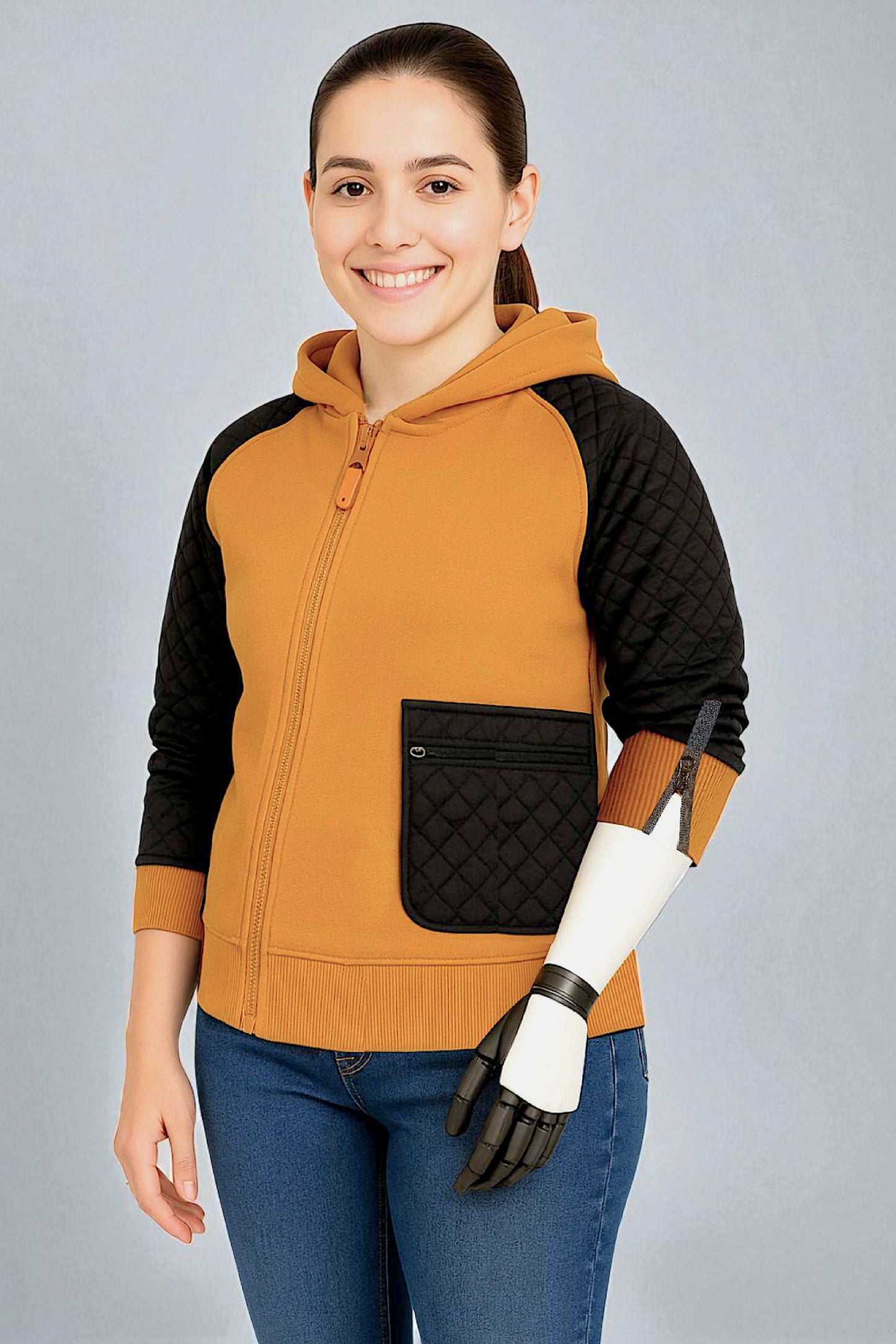 Adaptive Kids Hoodie, With Magnetic Zipper For Easy-Undressing, Fashion Sleeve & Pocket