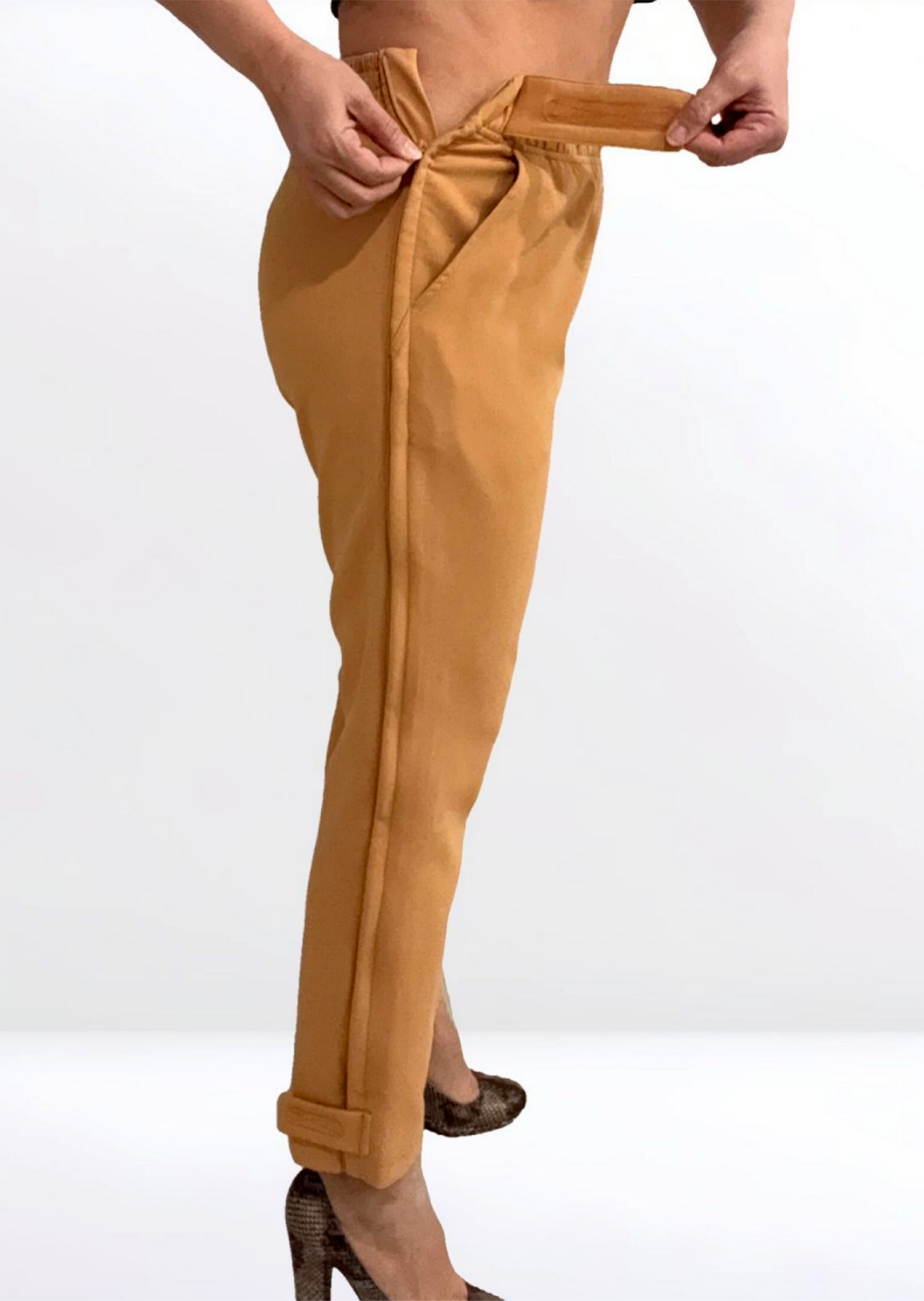 Women's Adaptive Clothing: Stretch Trousers Pant, Elastic Waistband, Side Zipper for Easy Dressing