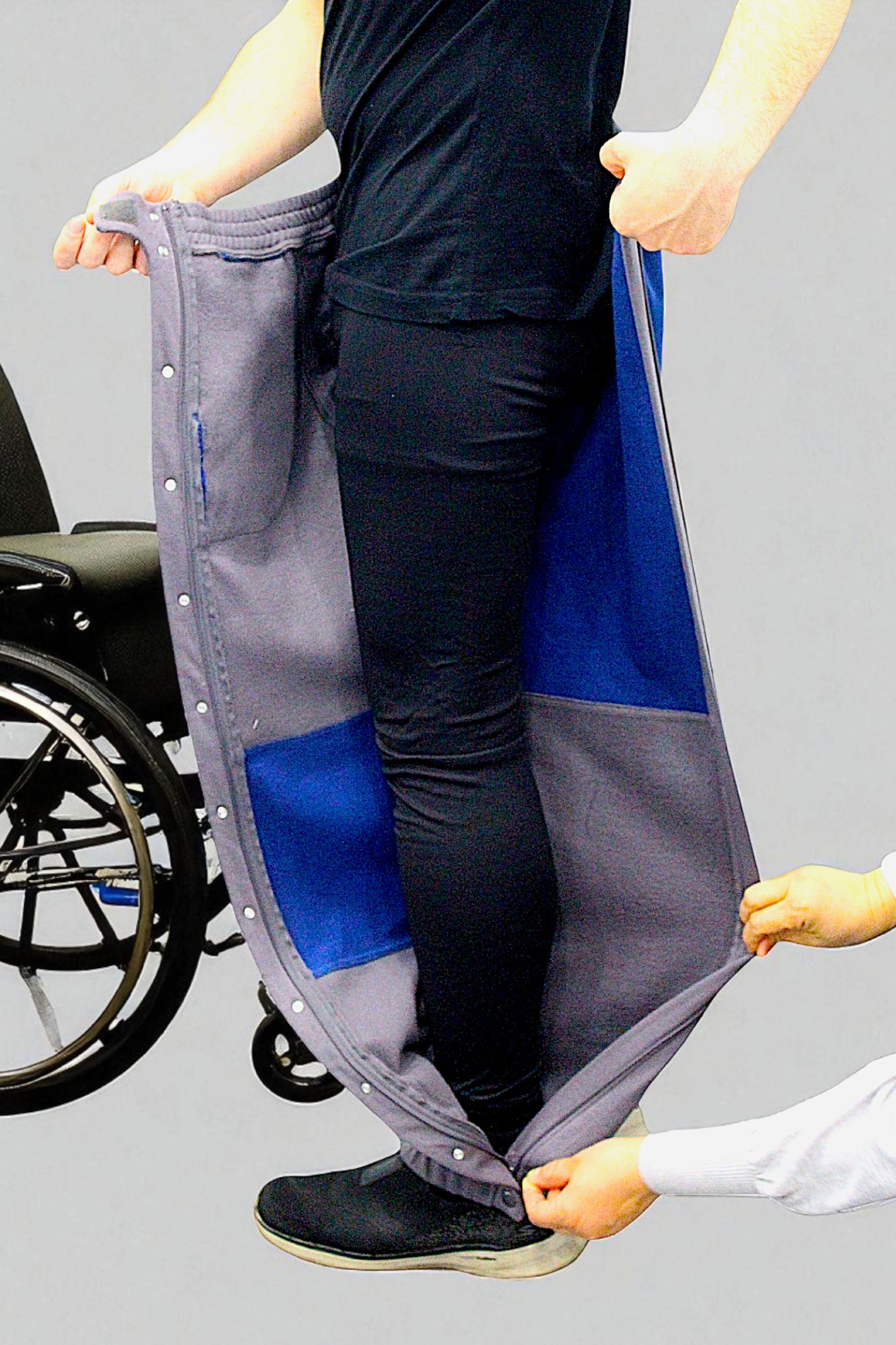 Adaptive Kids Jogger Pants: Adjustable Elastic Waist, Full Side Zipper for Easy Undressing