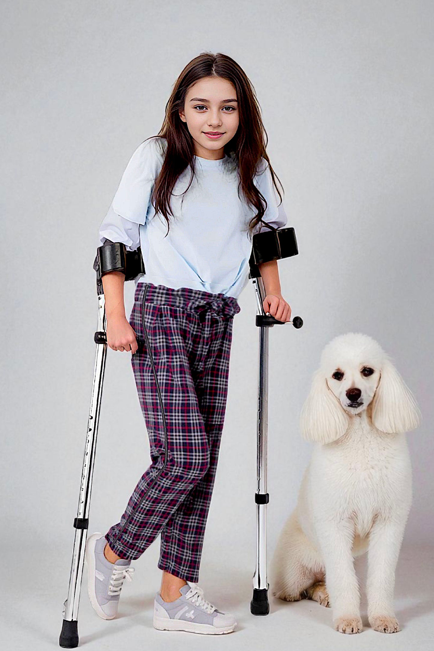 Adaptive Kids Stretch Pants: Elastic Waistband, Full Side Zipper for Easy Undressing
