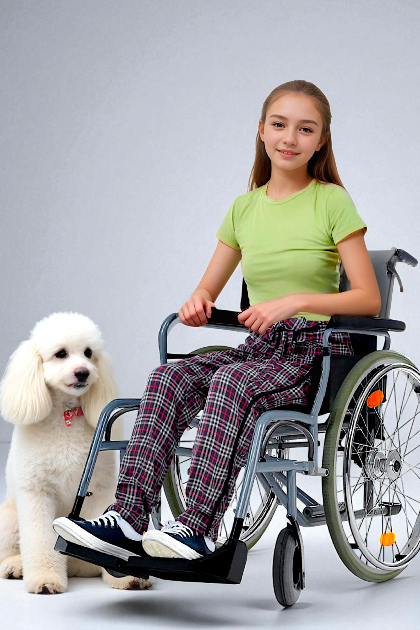 Adaptive Kids Stretch Pants: Elastic Waistband, Full Side Zipper for Easy Undressing