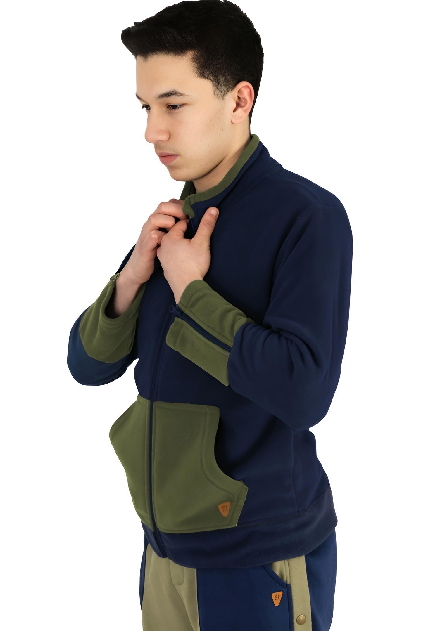 Adaptive Kids Jacket: Front Full Zipper, Cargo Pocket, Easy-Undressing Sleeves