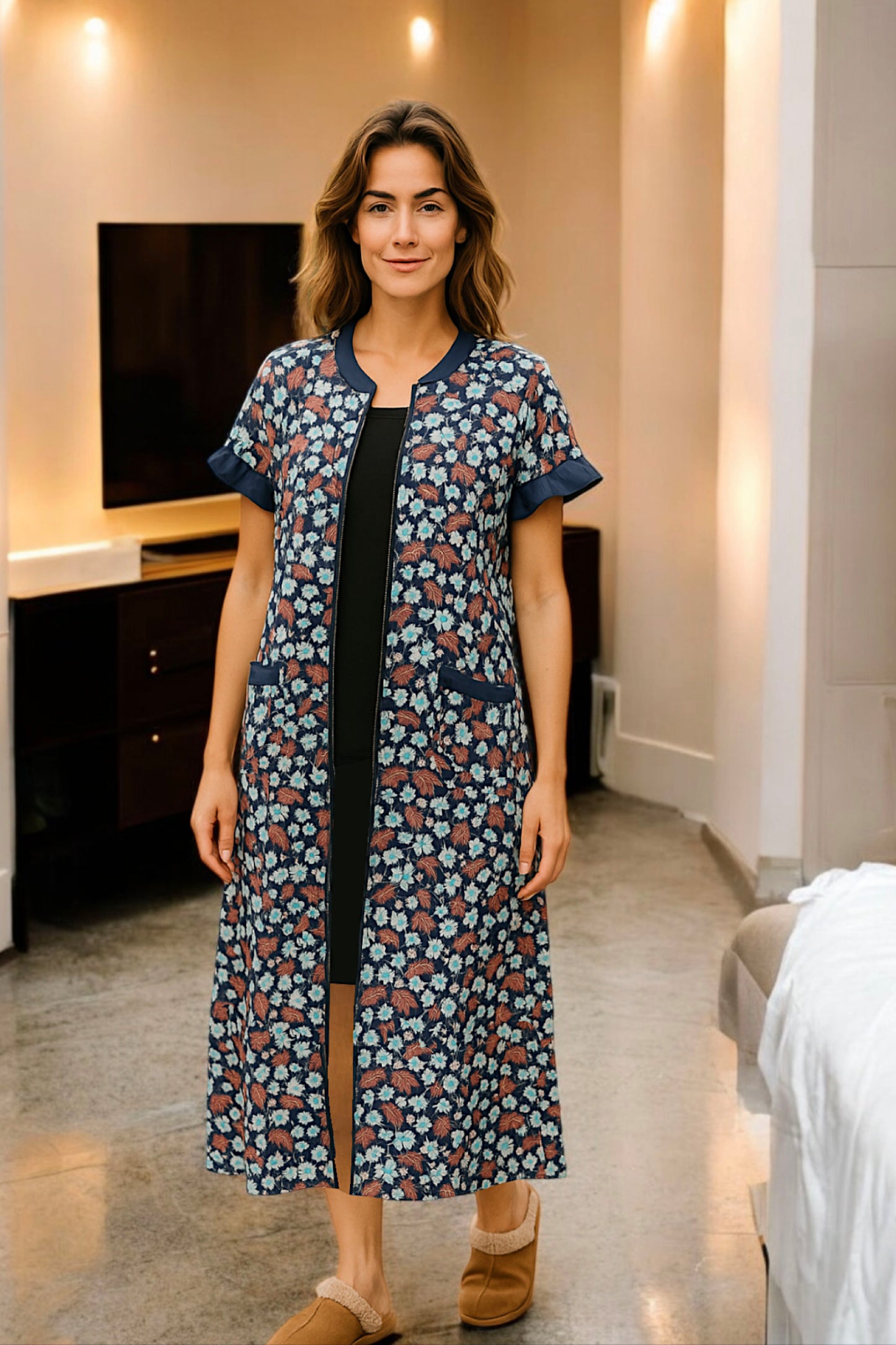 Adaptive Women's Long Pyjamas: with Short Sleeve, Stylish, Practical,
and Perfect for Peaceful Nights, Ideal for Adaptive or Medical Needs