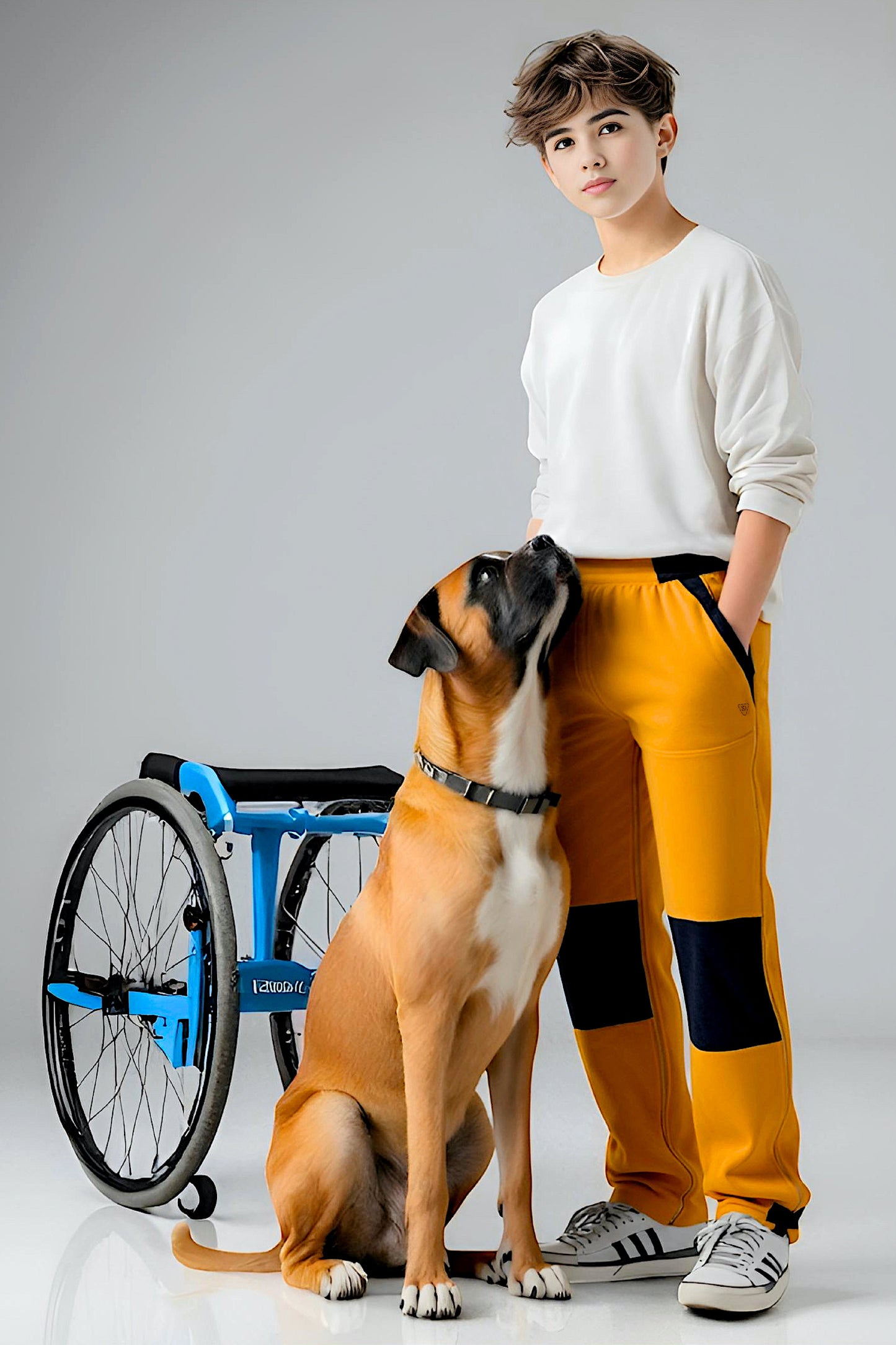 Adaptive Kids Polar Pants, Adjustable Waist, Knee Insert & Full Zipper for Easy Undressing