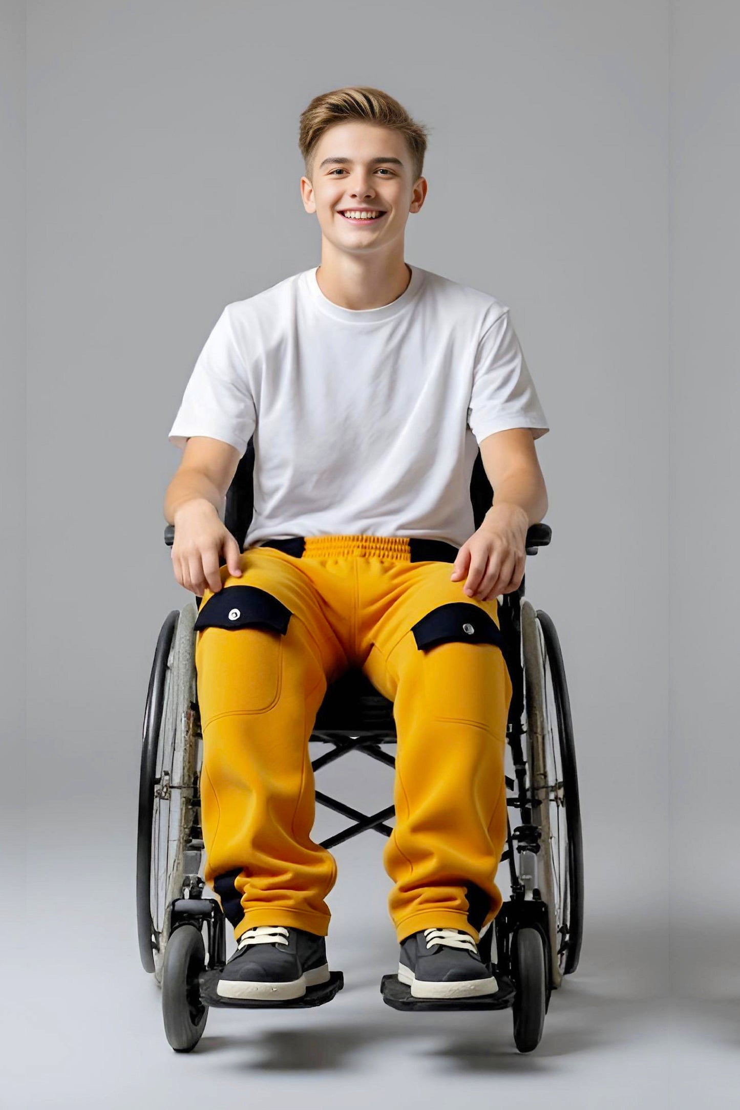 Adaptive Kids Polar Pants: Adjustable Waist, Full Side Zipper for Easy Undressing