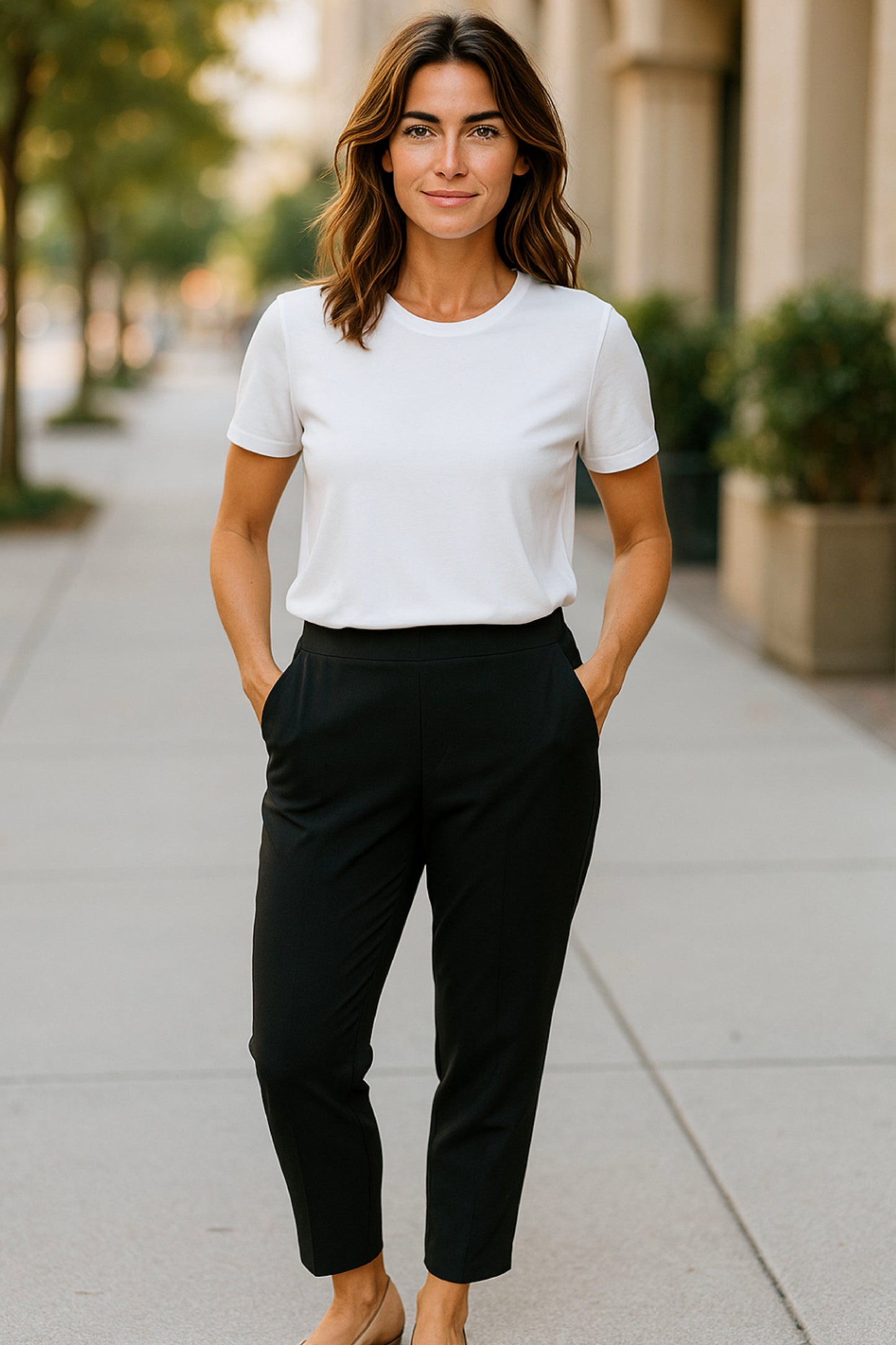 Women's Adaptive Clothing: Stretch Trousers Pant, Elastic Waistband, Side Zipper for Easy Dressing