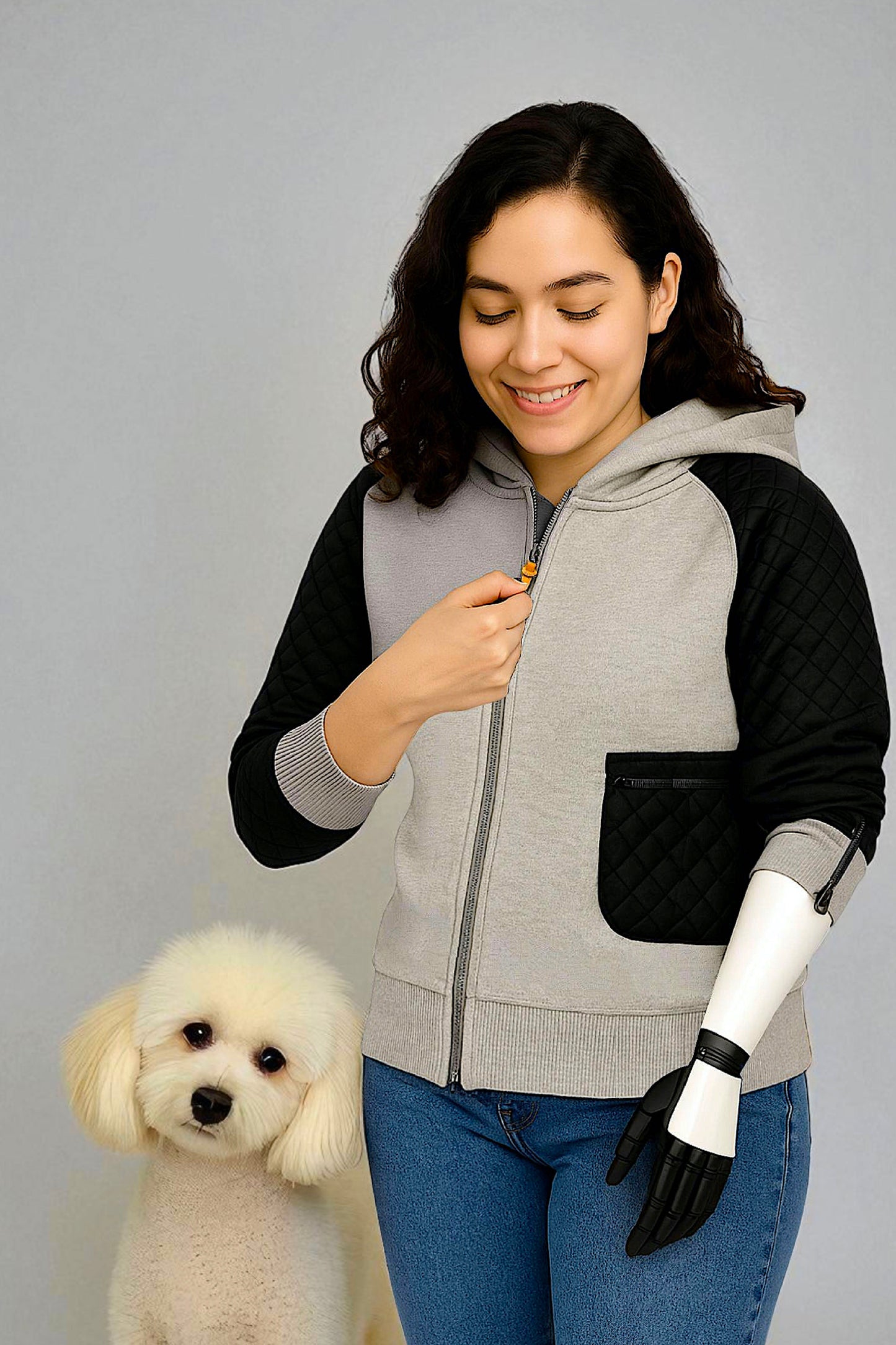 Adaptive Kids Hoodie, With Magnetic Zipper For Easy-Undressing, Fashion Sleeve & Pocket