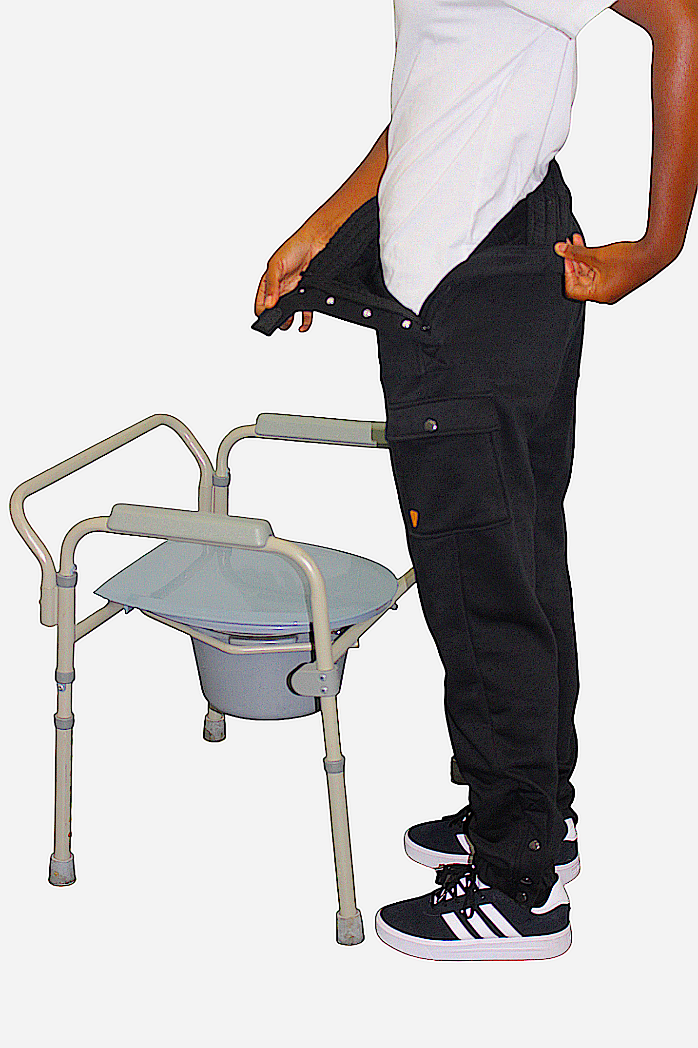 Adaptive Kids Cargo Joggers Pants: Elastic Waist, And Easy-Undressing Side Zipper