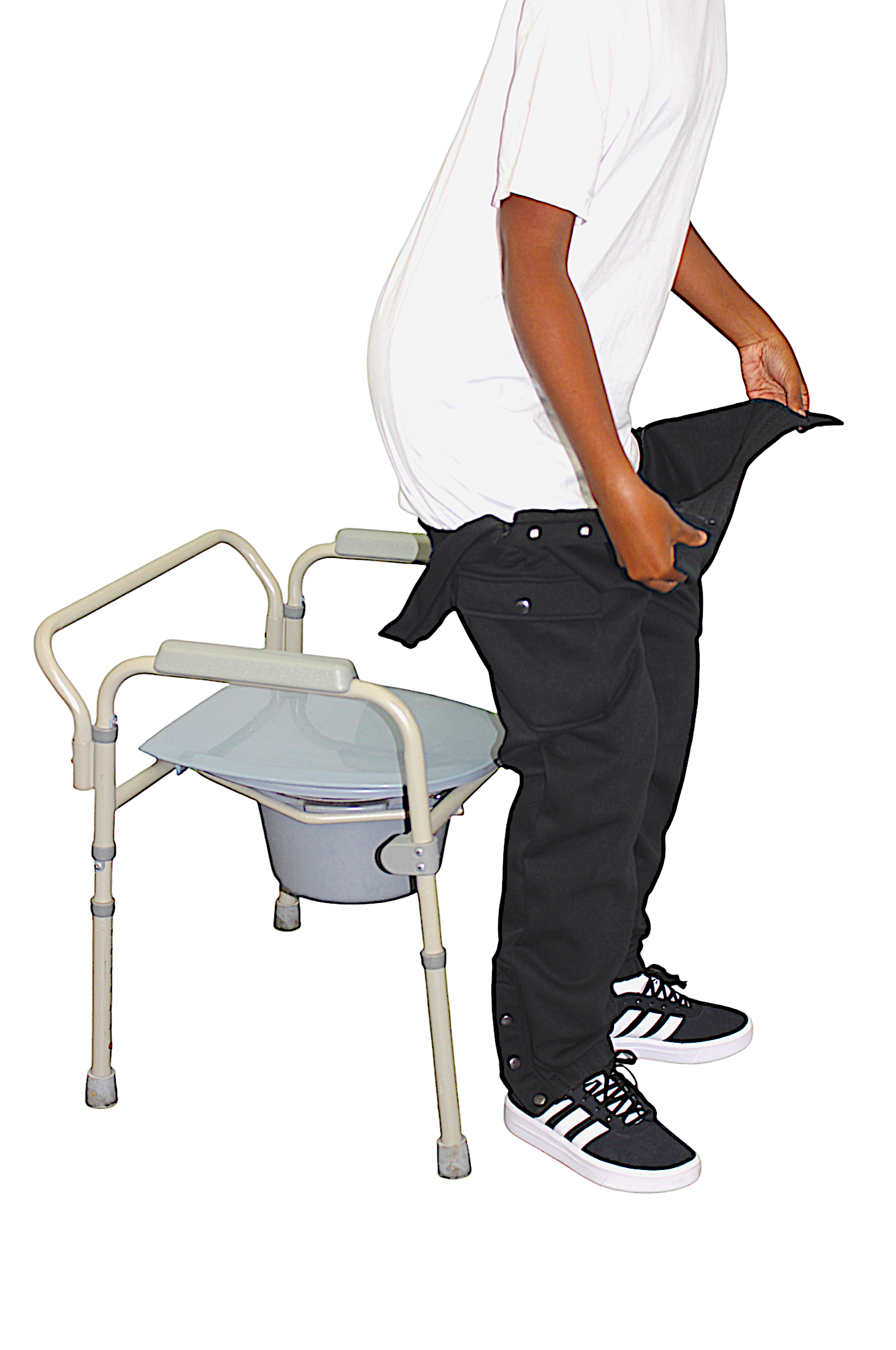 Adaptive Kids Cargo Joggers Pants: Elastic Waist, And Easy-Undressing Side Zipper