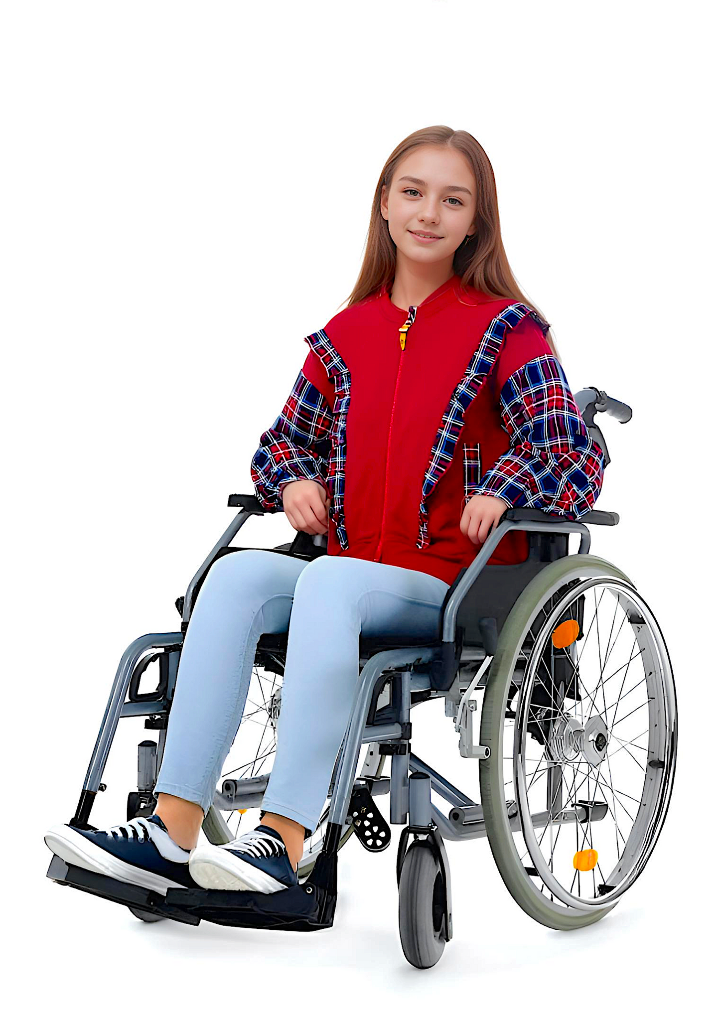 Adaptive Kids Sweatshirt, with Pockets, Magnetic Zipper & Easy-Undressing Sleeves