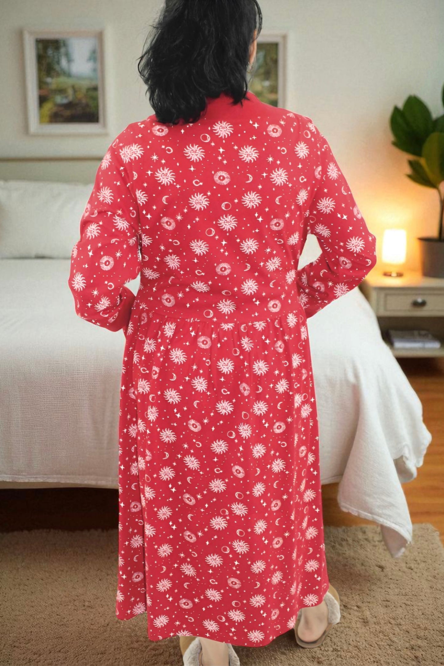 Adaptive Women's Long Pyjamas: with Long Sleeve, Stylish, Practical,
and Perfect for Peaceful Nights, Ideal for Adaptive or Medical Needs