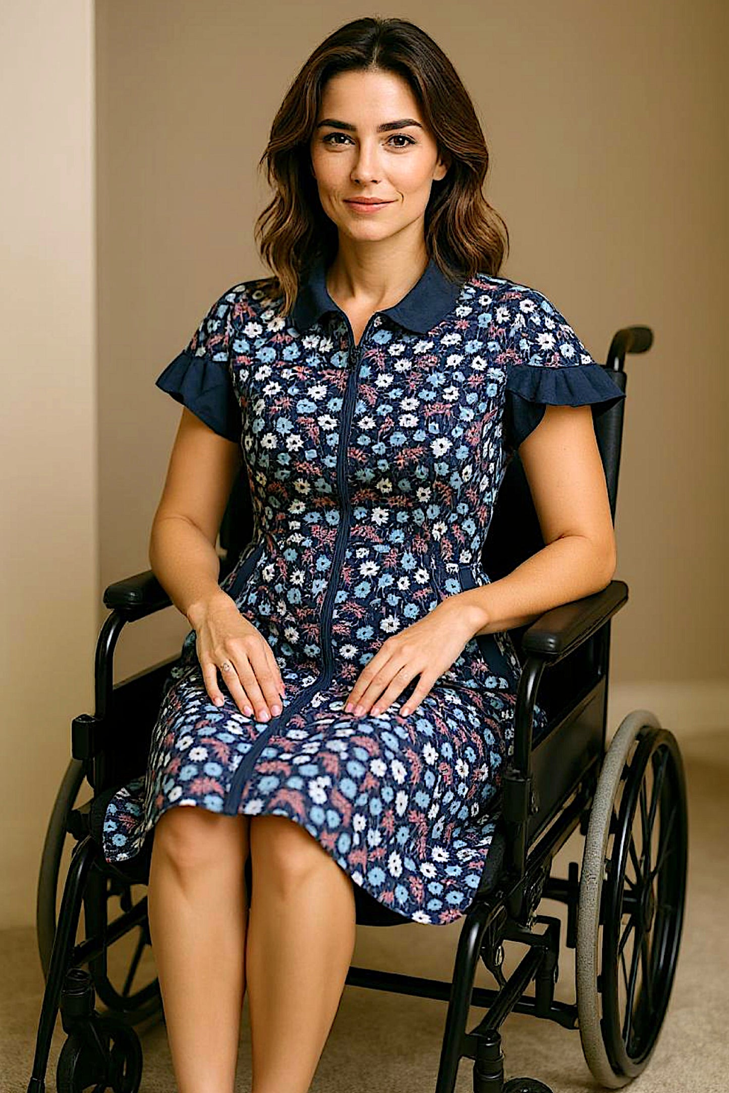 Adaptive Women's Dress Pyjamas: with Short Sleeve, Knee length, Practical,
and Perfect for Peaceful Nights, Ideal for Adaptive or Medical Needs