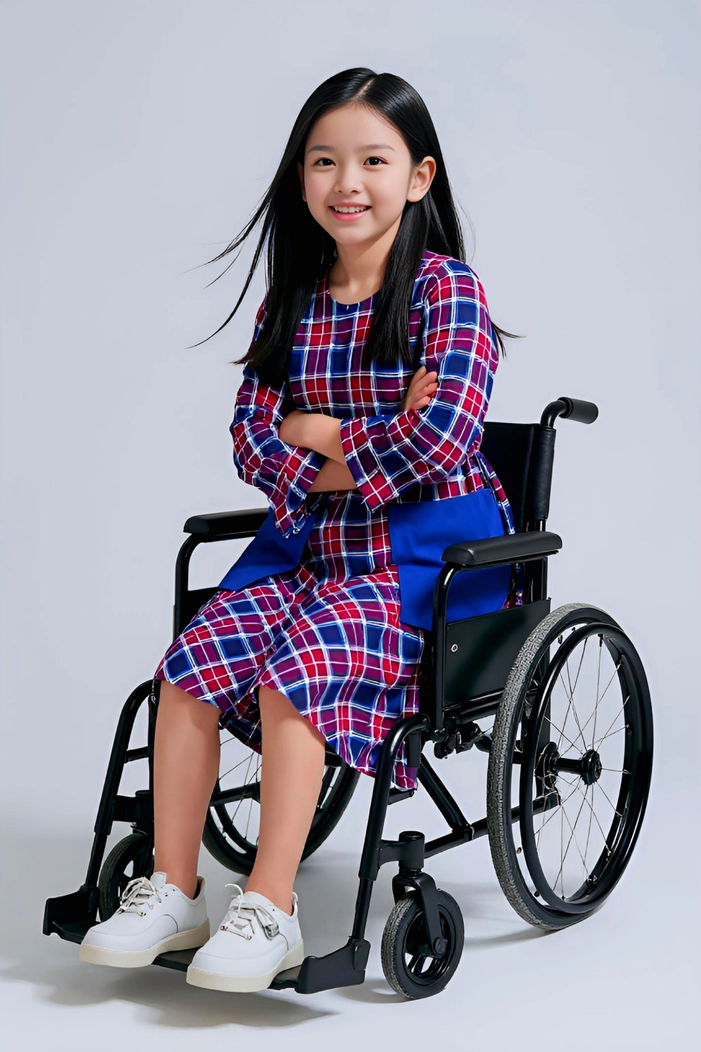 Kids Adaptive Stretch Woven Dress, Back Zipper & Sleeve Easy Undressing