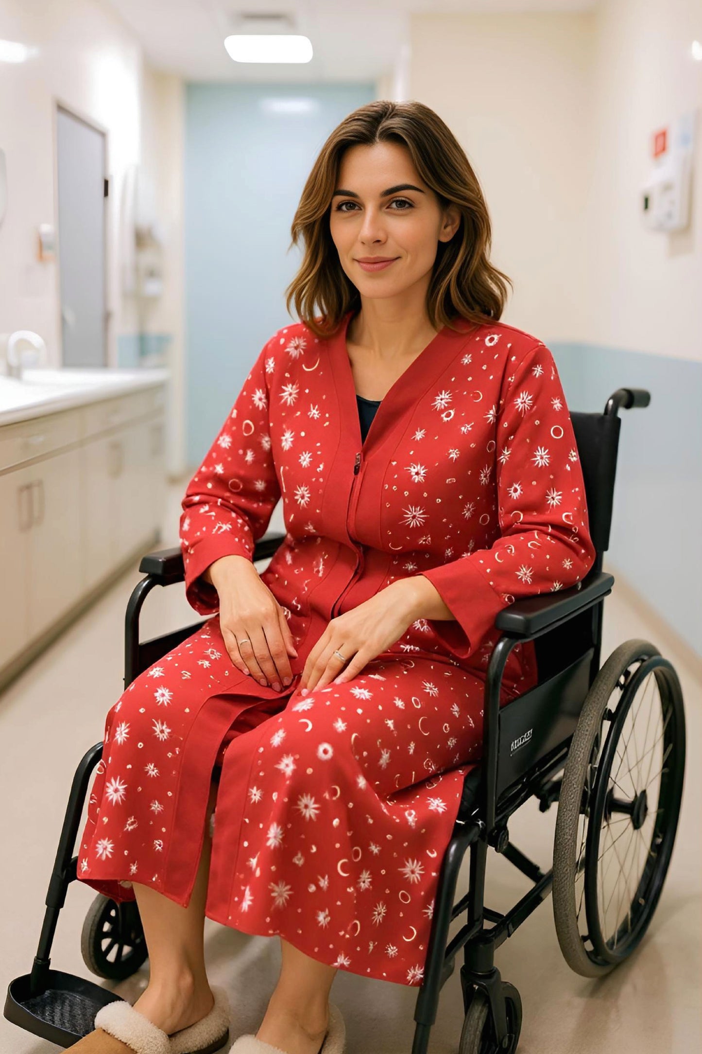 Adaptive Women's Long Pyjamas: with Long Sleeve, Stylish, Practical,
and Perfect for Peaceful Nights, Ideal for Adaptive or Medical Needs