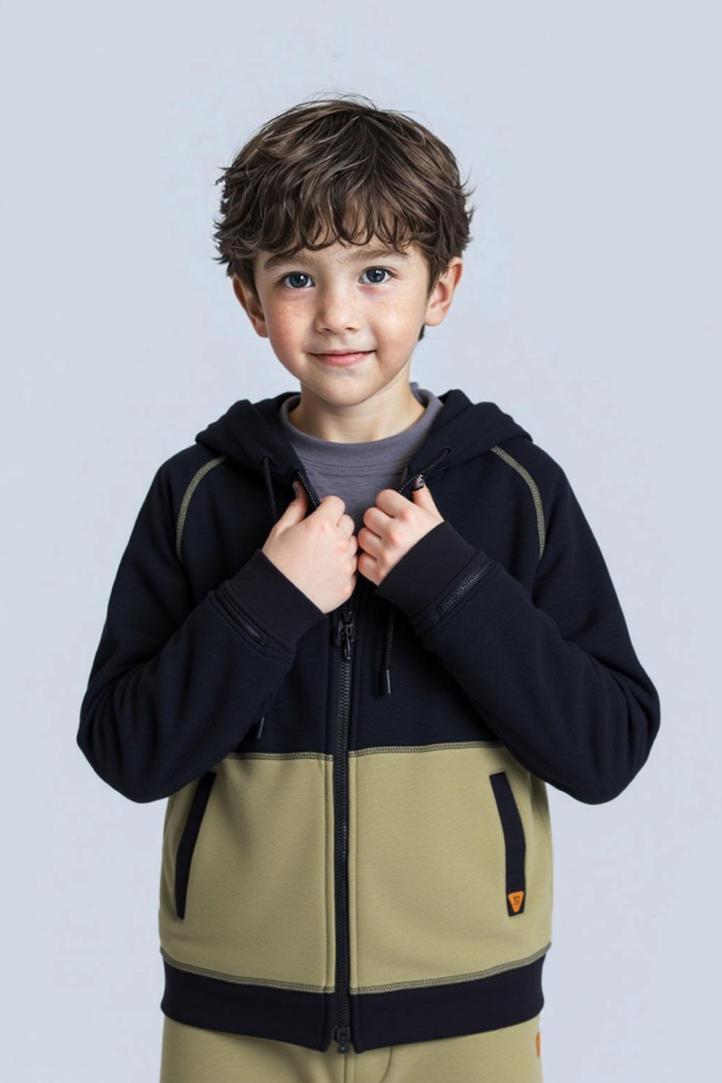 Adaptive Kids Hoodie with Magnetic Zipper & Easy-Undress Sleeves