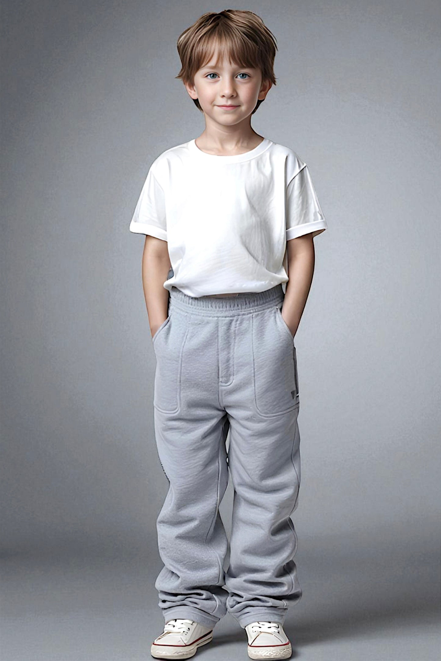 Adaptive Kids Sweatpants: Adjustable Elastic Waist, Zippered Sides for Easy Undressing