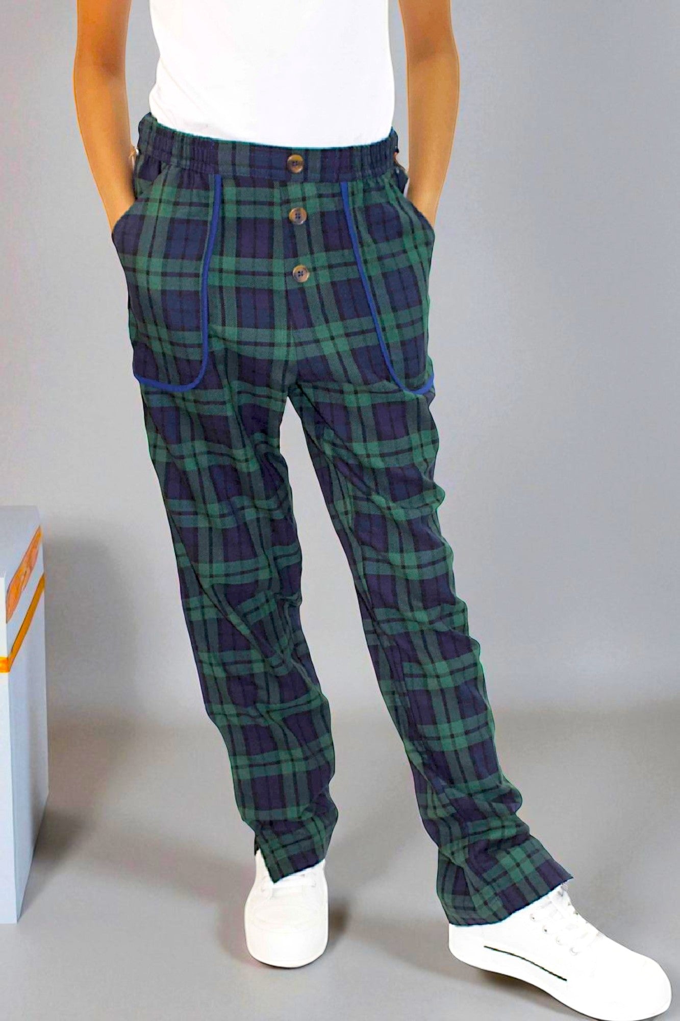 Adaptive Kids Stretch Pants: Elastic Waistband, Full Side Zipper for Easy Undressing