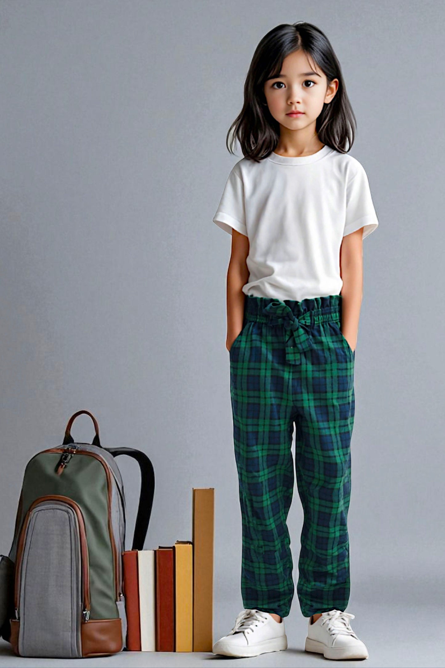 Adaptive Kids Stretch Pants: Elastic Waistband, Full Side Zipper for Easy Undressing