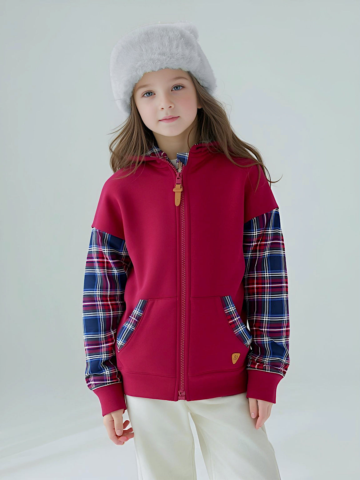 Adaptive Kids Hoodie with Cargo Pocket & Magnetic Zipper for Easy Undressing