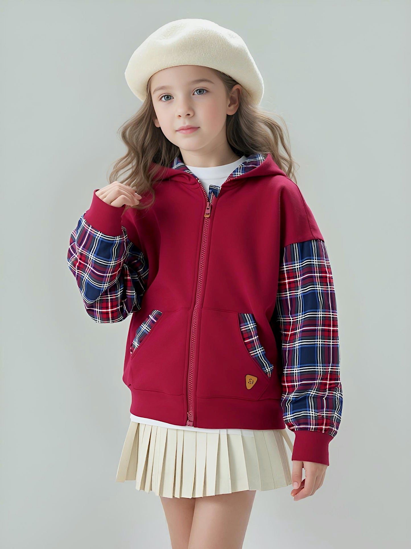 Adaptive Kids Hoodie with Cargo Pocket & Magnetic Zipper for Easy Undressing
