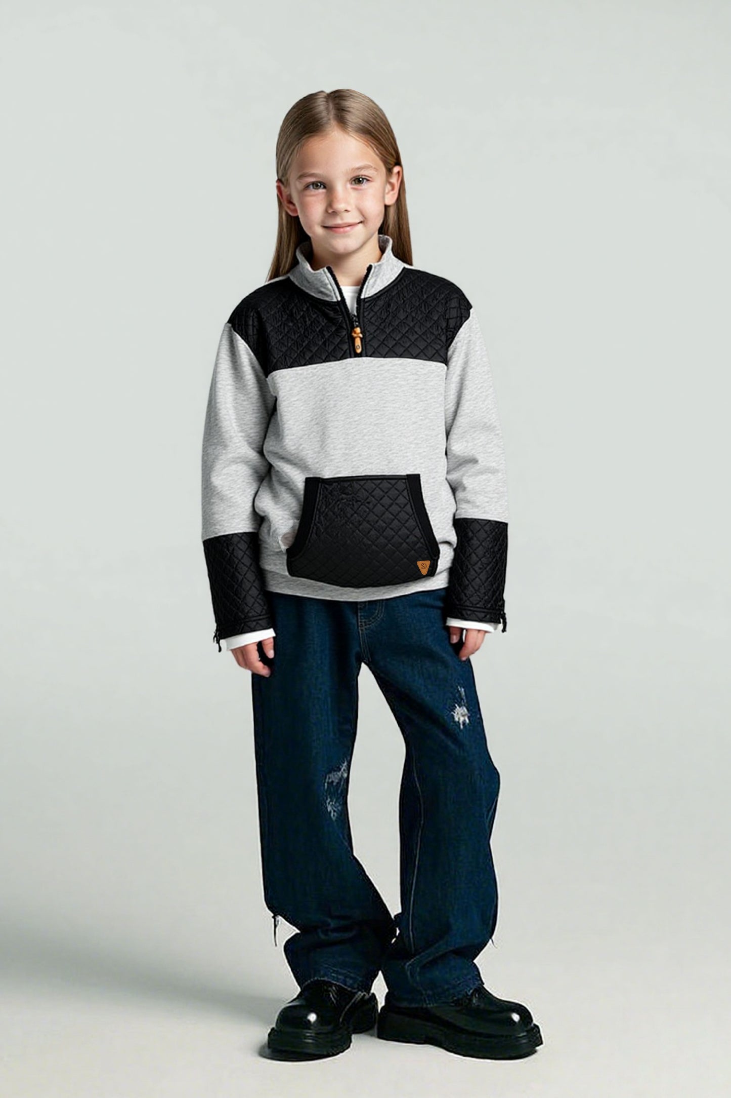 Adaptive Kids Jacket: Front Zipper, Back Flip-Flap Velcro, Easy-Undressing Sleeves