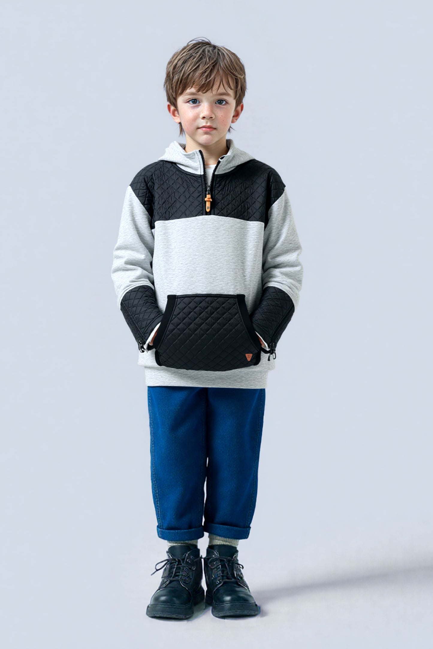 Adaptive Kids Jacket: Front Zipper, Back Flip-Flap Velcro, Easy-Undressing Sleeves