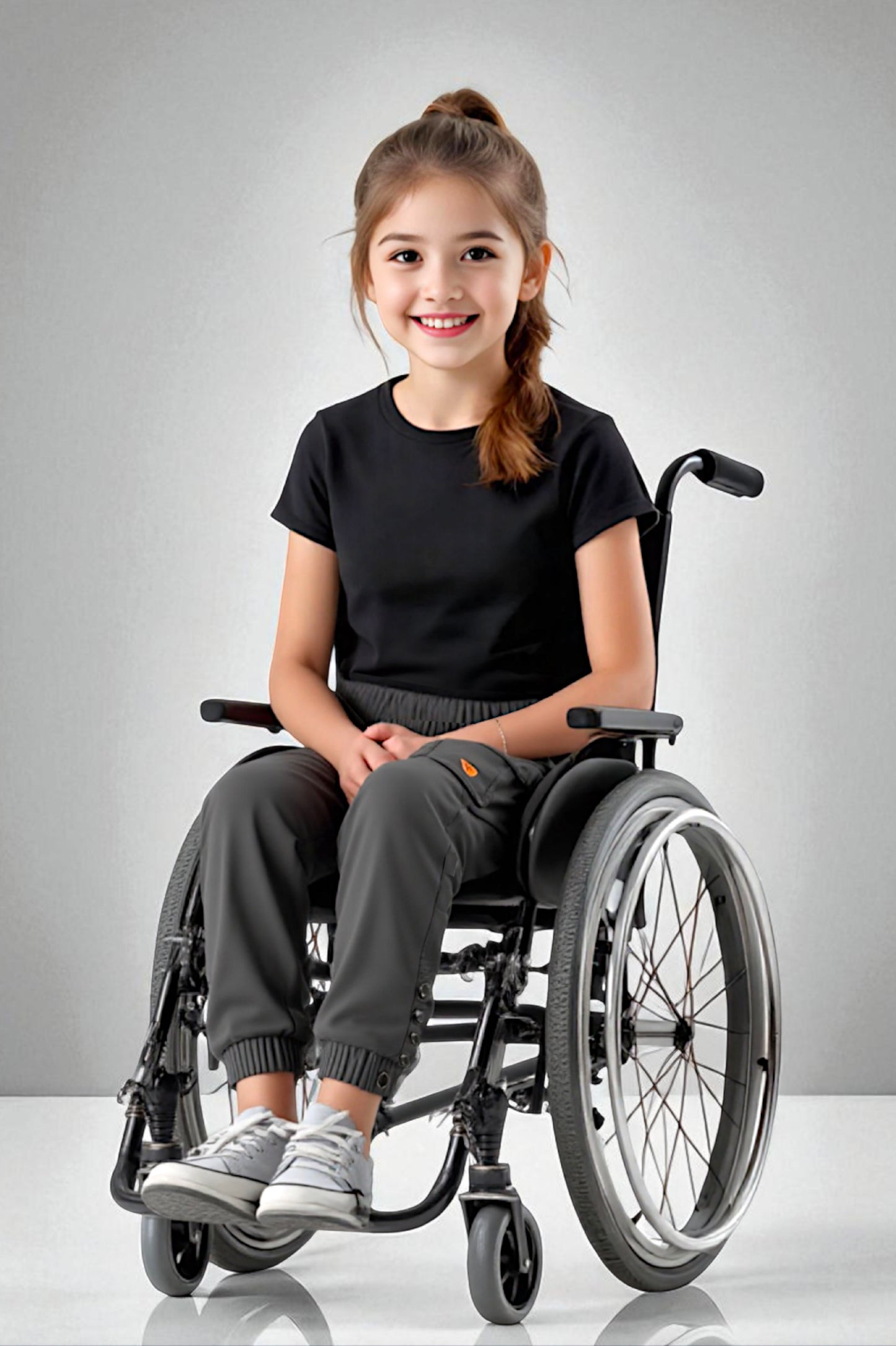 Adaptive Kids Cargo Joggers Pants: Elastic Waist, And Easy-Undressing Side Zipper