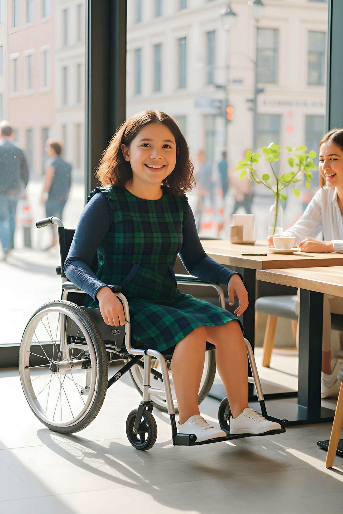 Adaptive Kids Stretch Dress: Back Zipper, Cargo Pocket, Easy-Undressing Sleeves