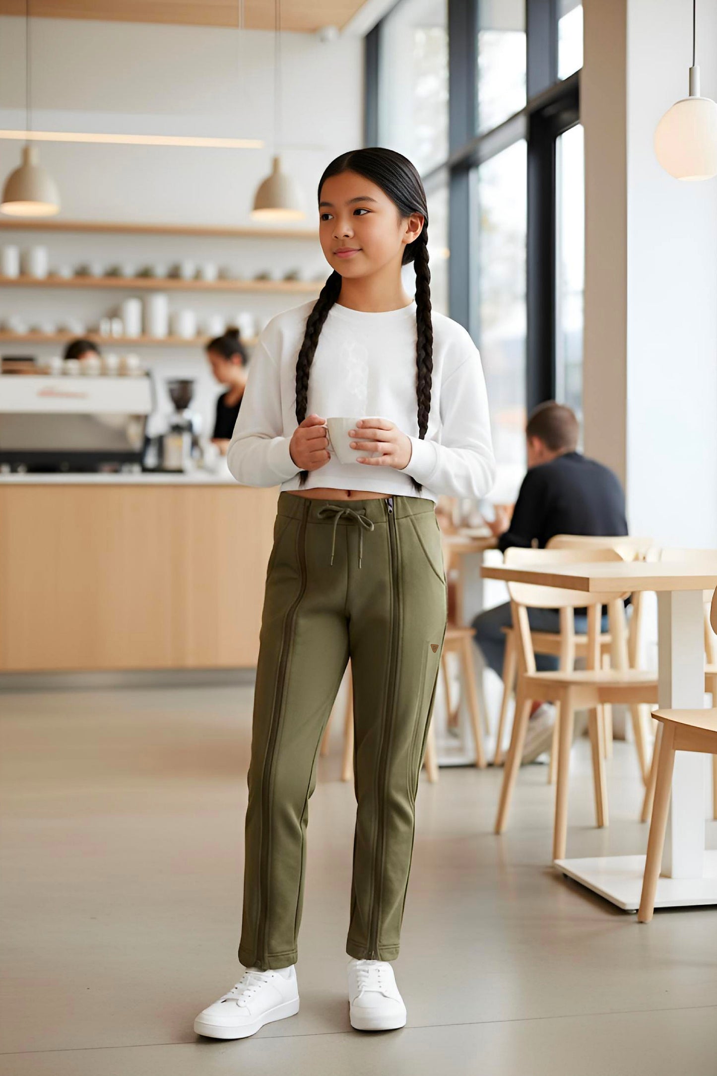 Adaptive Kids Sweatpants with Full-Leg Zippers for Easy Undressing