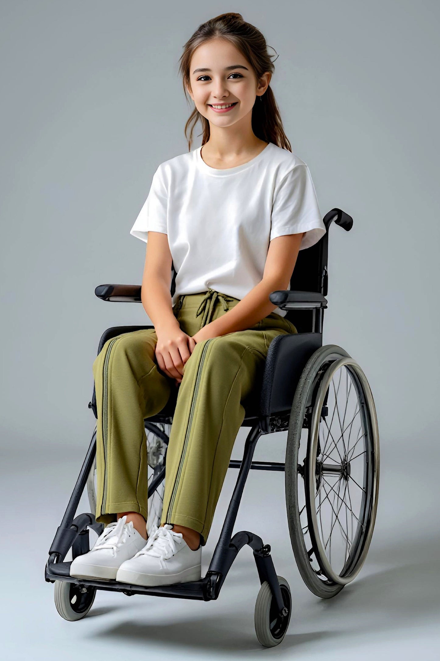 Adaptive Kids Sweatpants with Full-Leg Zippers for Easy Undressing