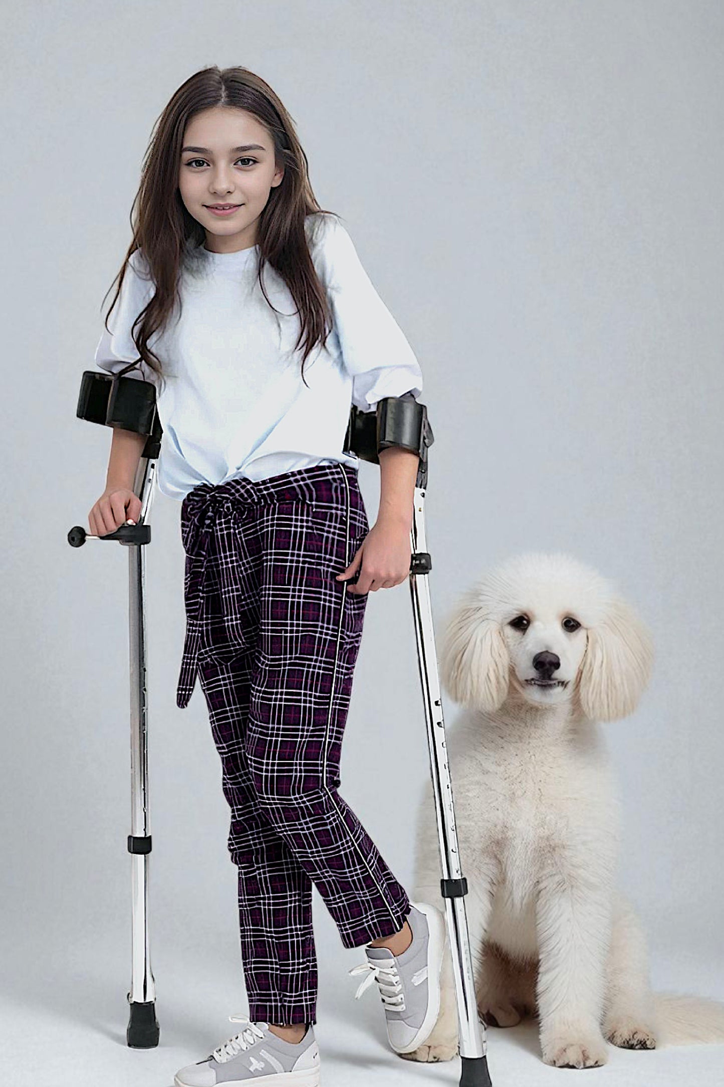 Adaptive Kids Stretch Pants: Elastic Waistband, Full Side Zipper for Easy Undressing