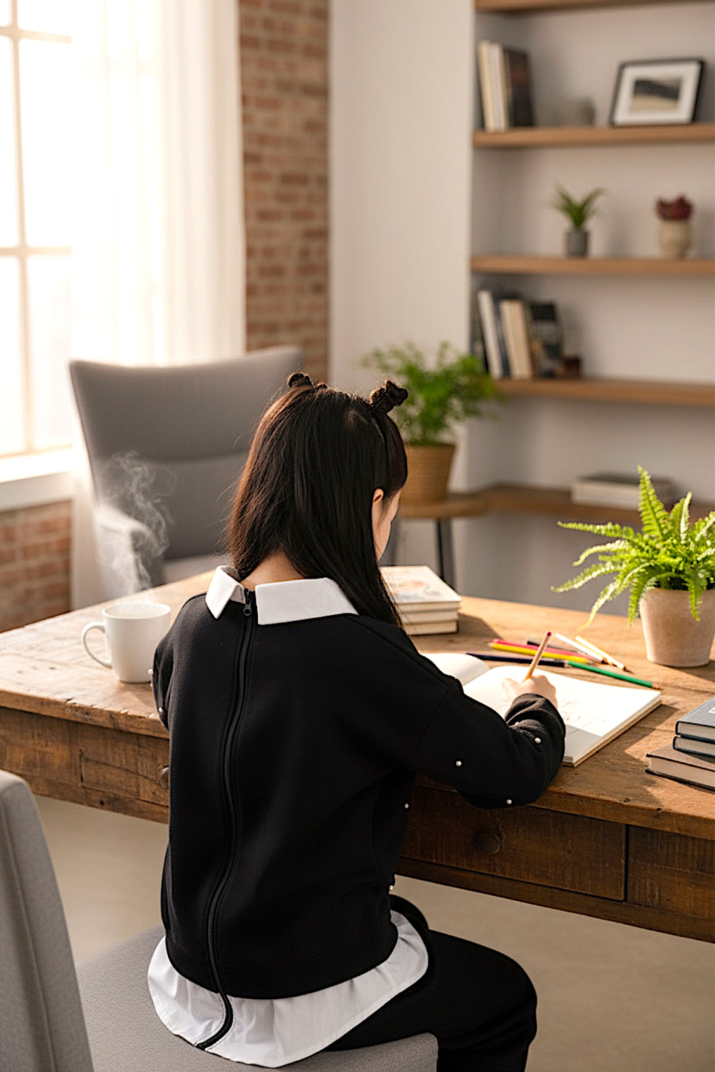 Adaptive Kids Dolman Sleeve Sweatshirt with Back Zipper For Easy Dressing