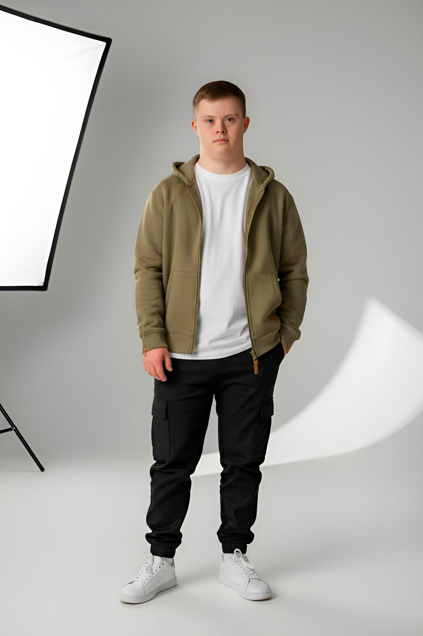 Adaptive Kids Hoodie: Front Magnetic Zipper and Easy-Undressing Sleeves