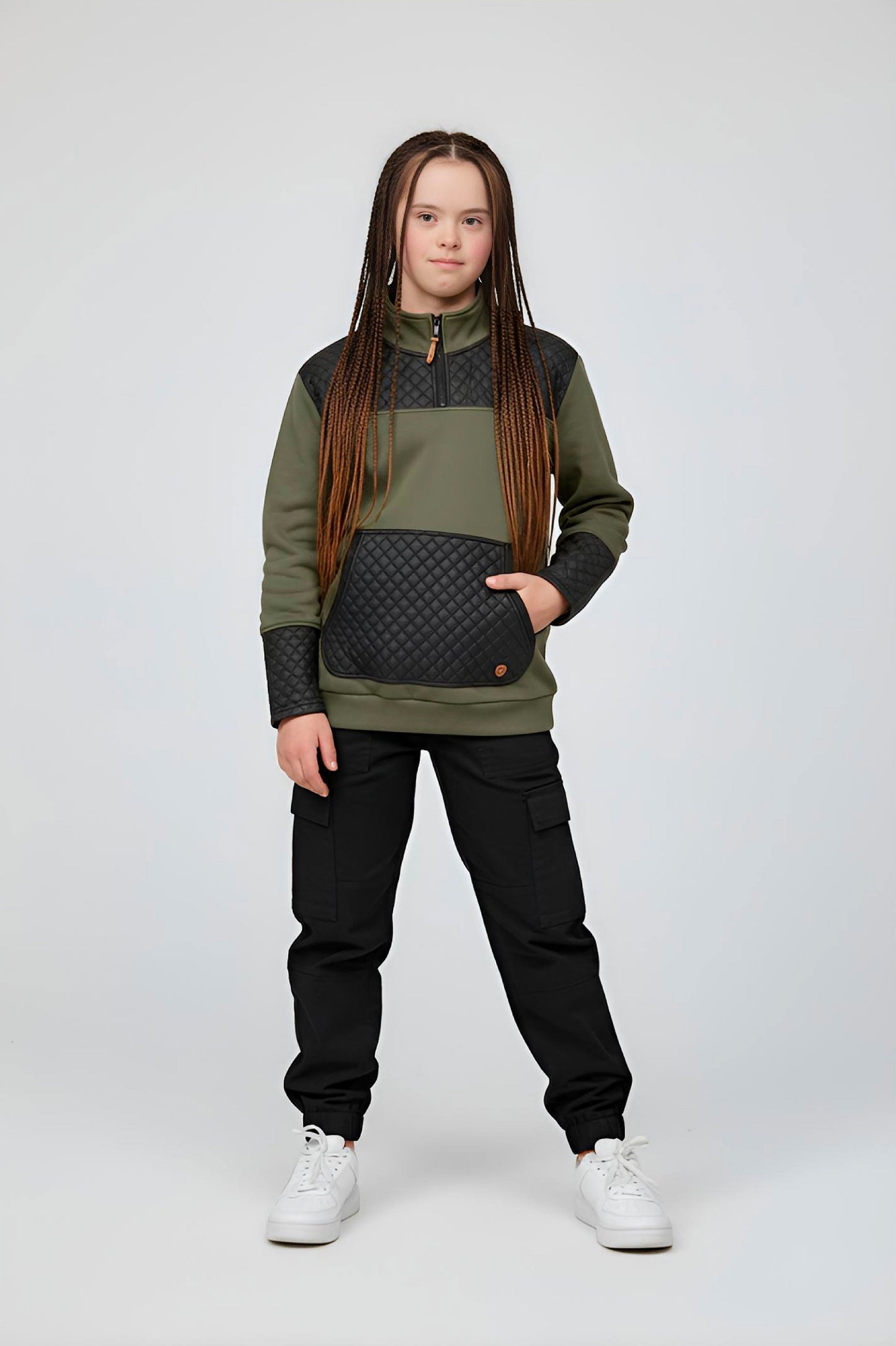 Adaptive Kids Unisex Sweatshirt: Front Zipper and Easy-Undressing Sleeves