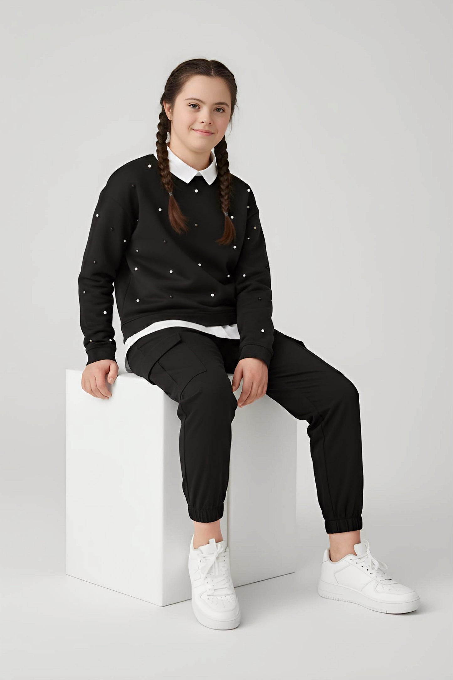 Adaptive Kids Dolman Sleeve Sweatshirt with Back Zipper For Easy Dressing