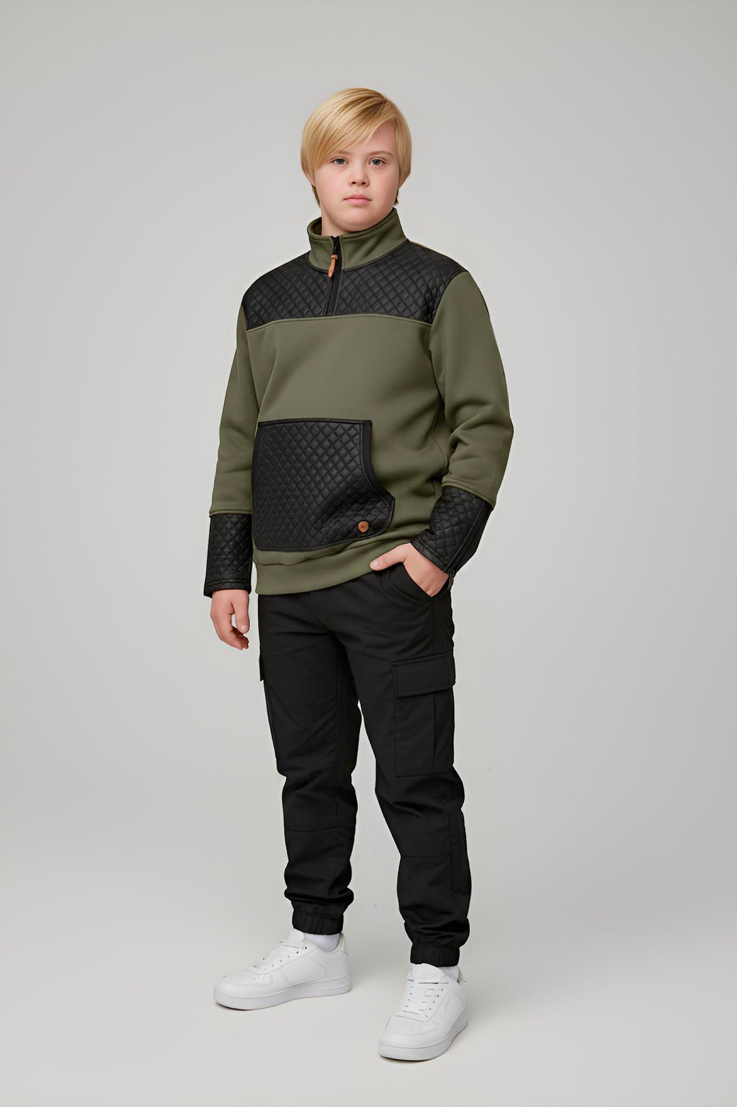Adaptive Kids Unisex Sweatshirt: Front Zipper and Easy-Undressing Sleeves