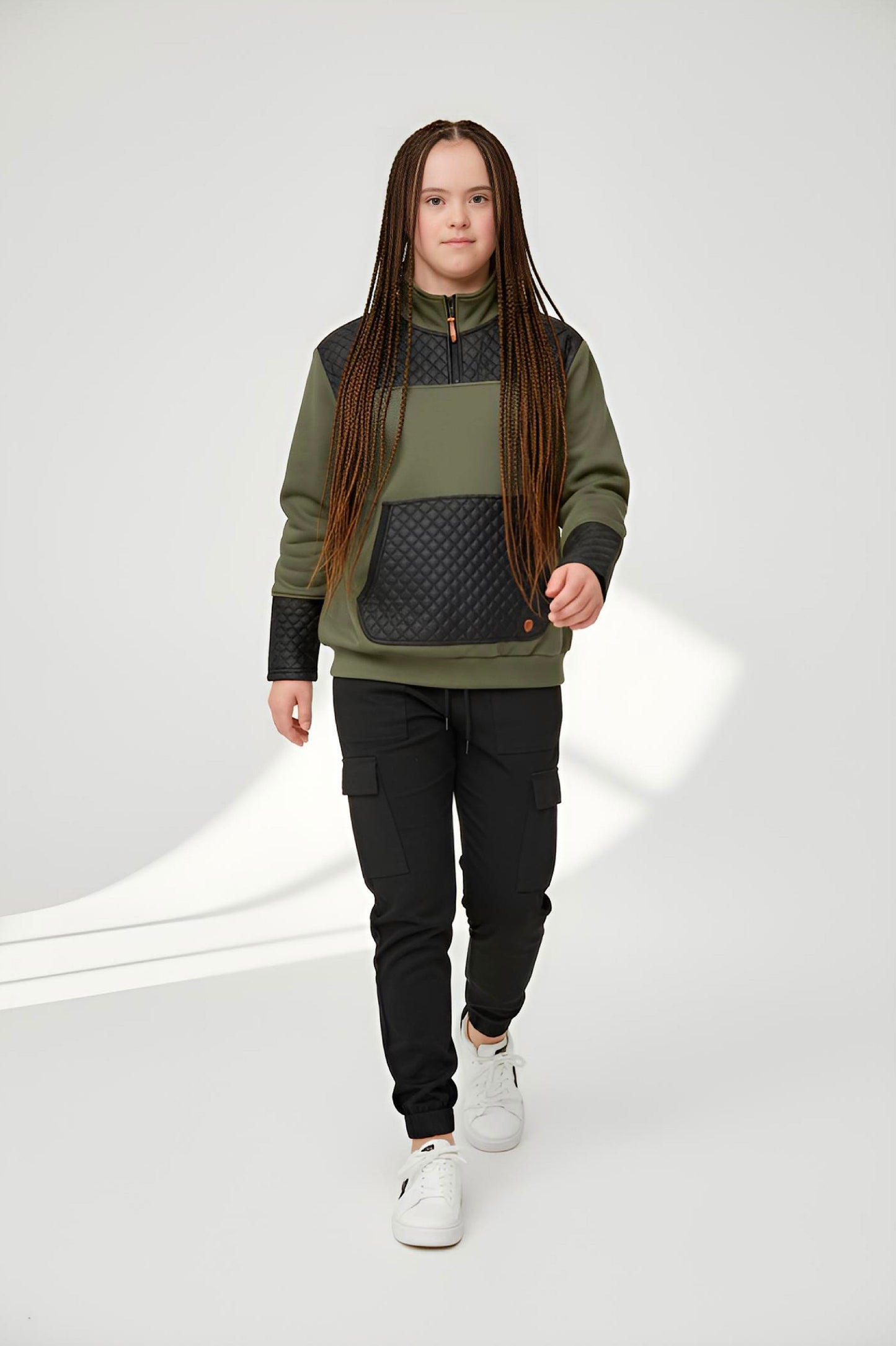 Adaptive Kids Unisex Sweatshirt: Front Zipper and Easy-Undressing Sleeves