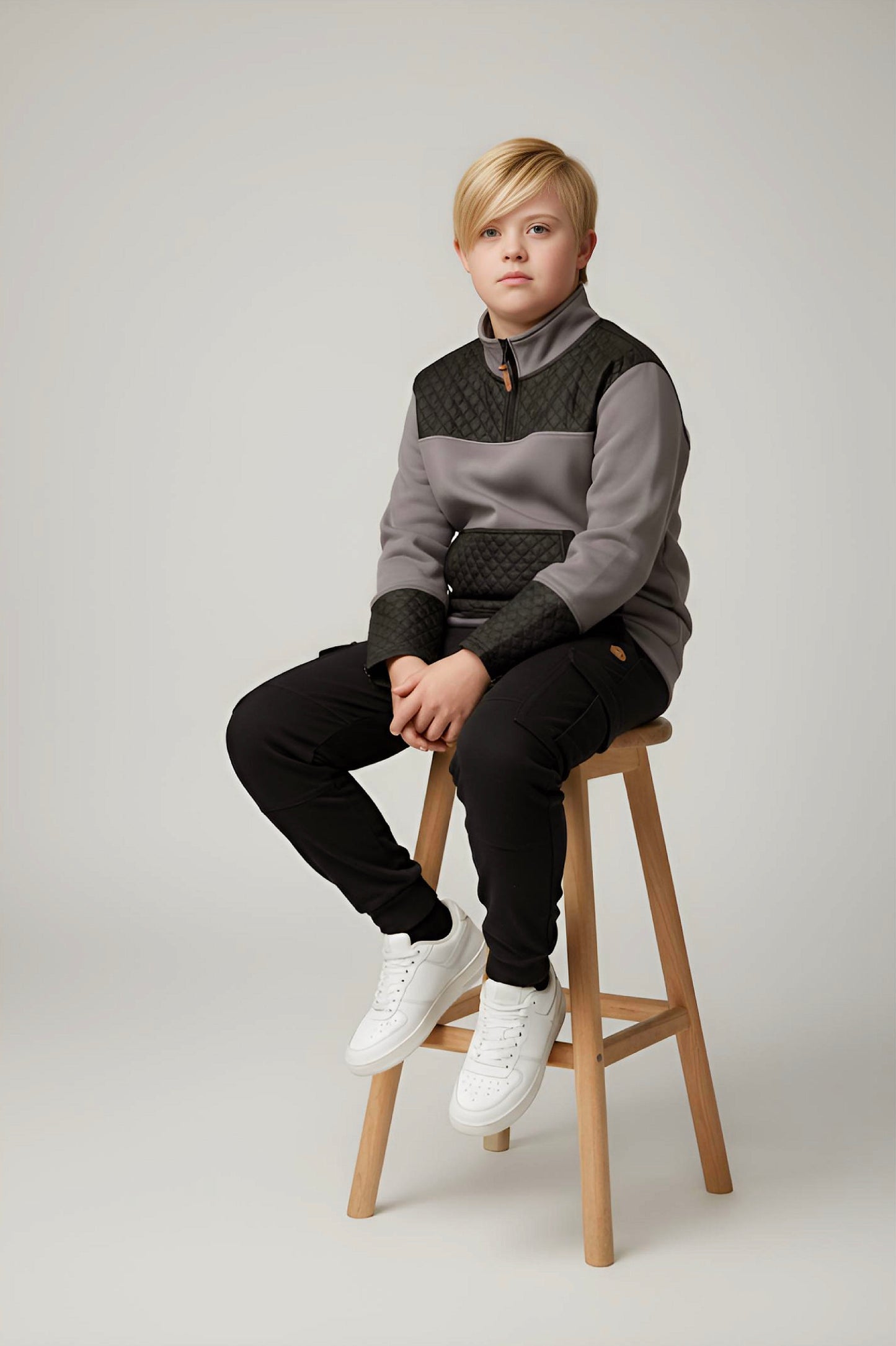 Adaptive Kids Unisex Sweatshirt: Front Zipper and Easy-Undressing Sleeves