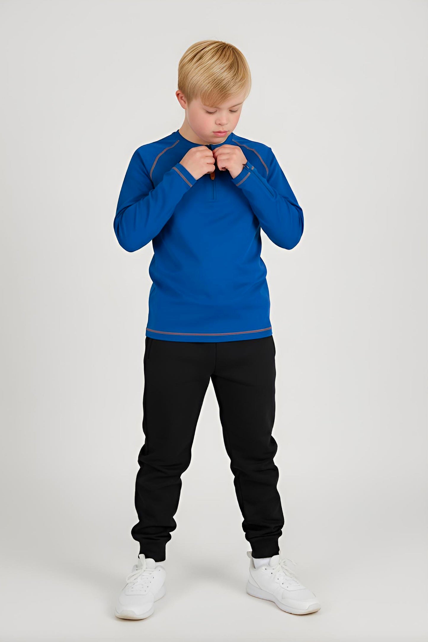 Adaptive Kids Soft Cotton Top, with Front Zipper & Easy-Undressing Sleeves